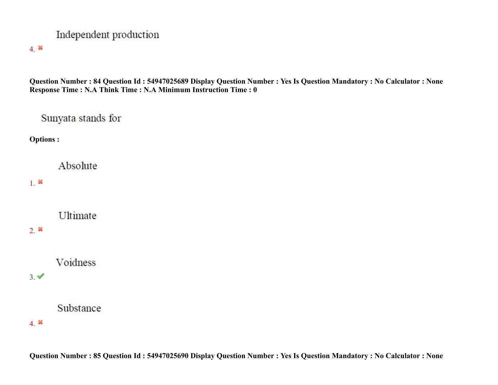 AP RCET 2022: Buddhist Studies - 18-10-2022 (Tuesday) Session-II: Question Paper With keys - Page 72