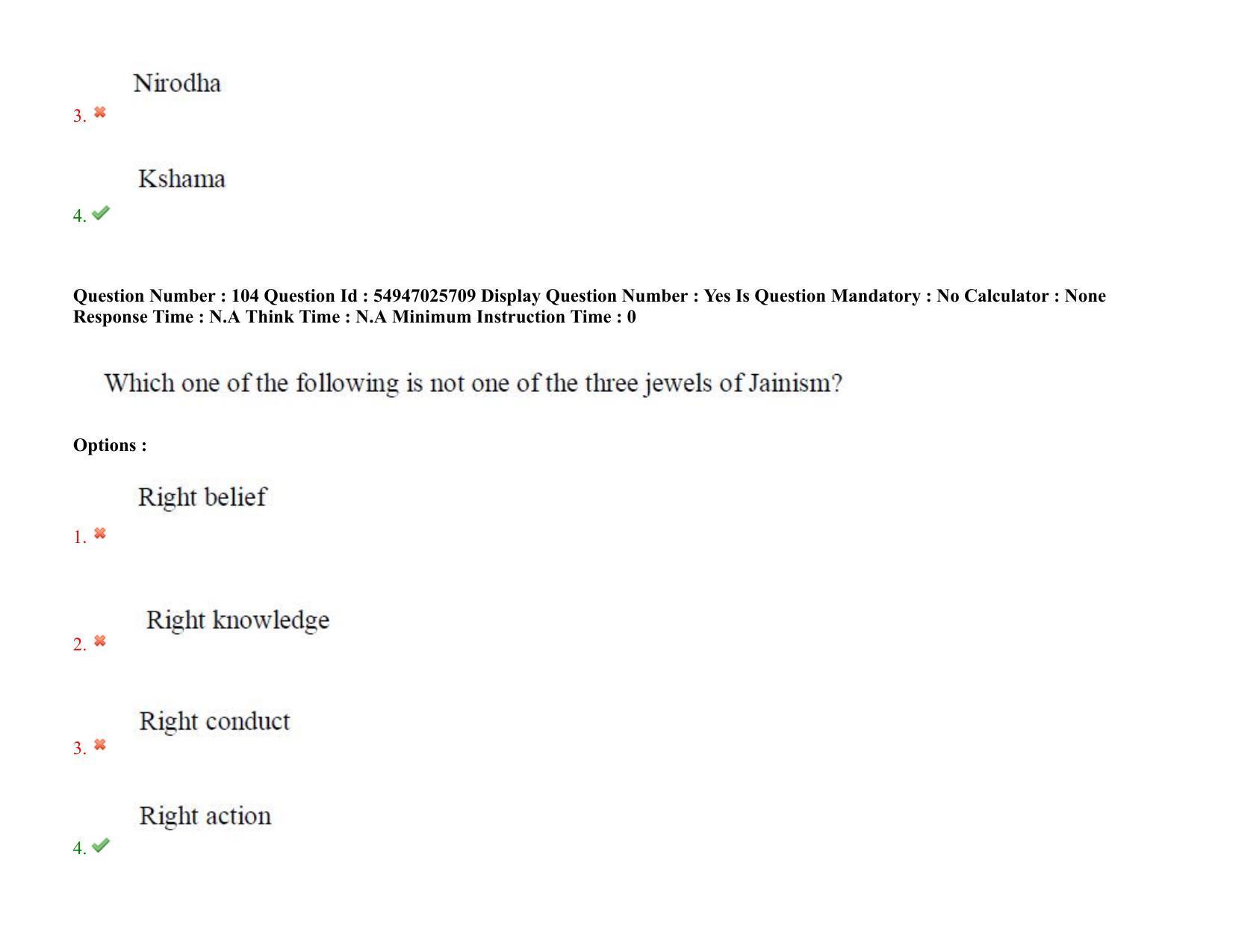 AP RCET 2022: Buddhist Studies - 18-10-2022 (Tuesday) Session-II: Question Paper With keys - Page 88