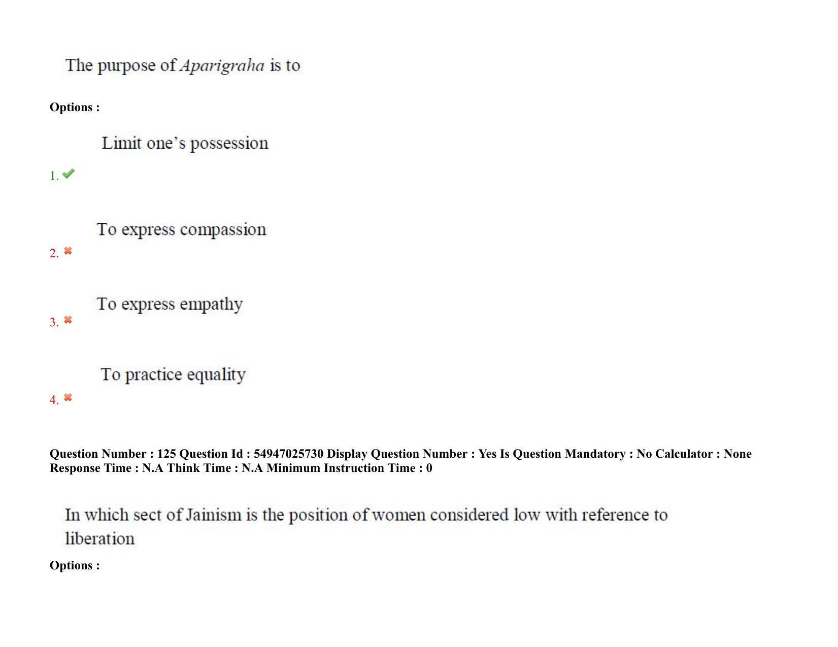 AP RCET 2022: Buddhist Studies - 18-10-2022 (Tuesday) Session-II: Question Paper With keys - Page 104
