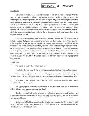 HP Board Class 12th Syllabus for Geography