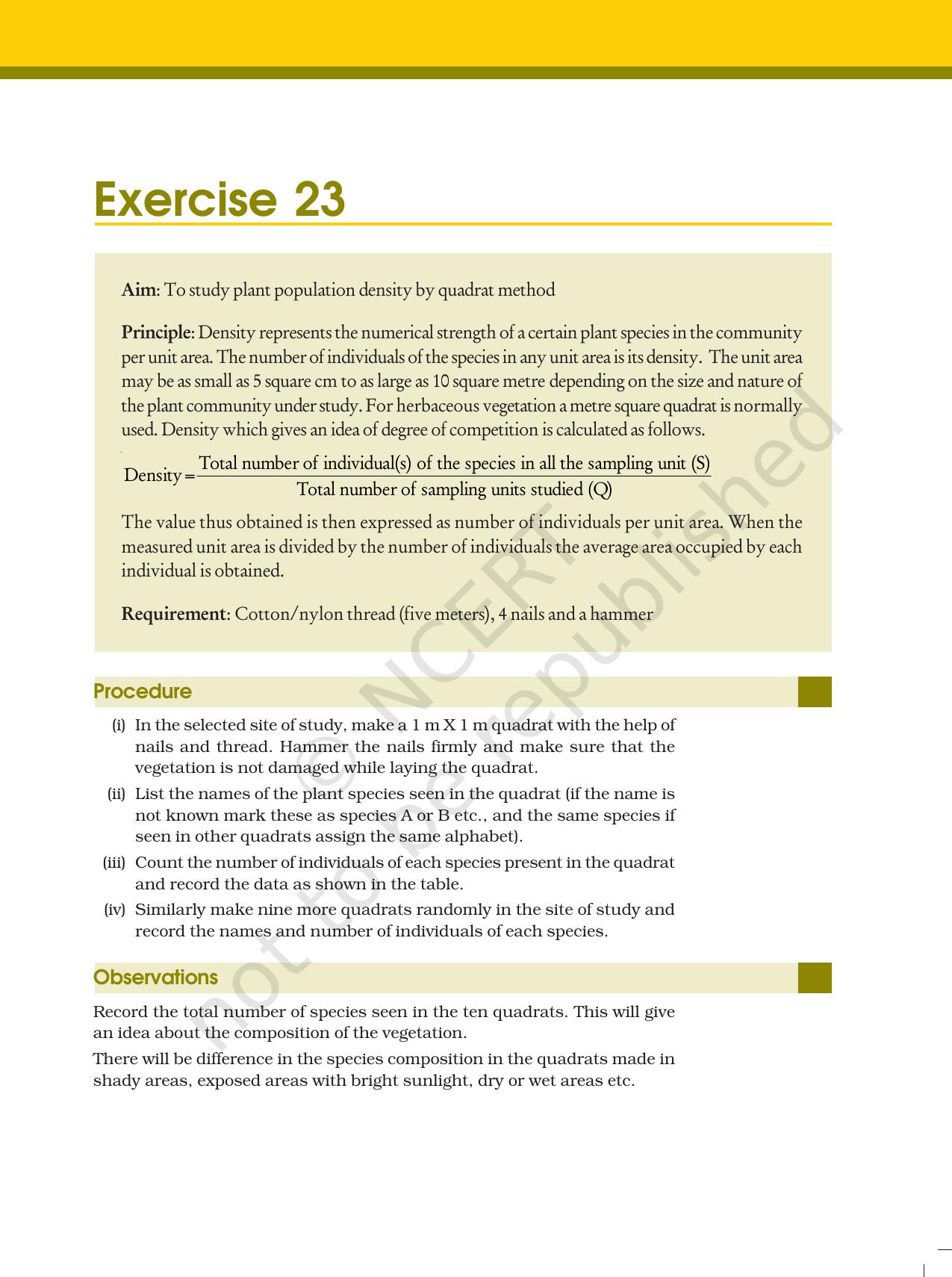 NCERT Laboratory Manuals for Class XII Biology - Exercise 22 to 24 - Page 3