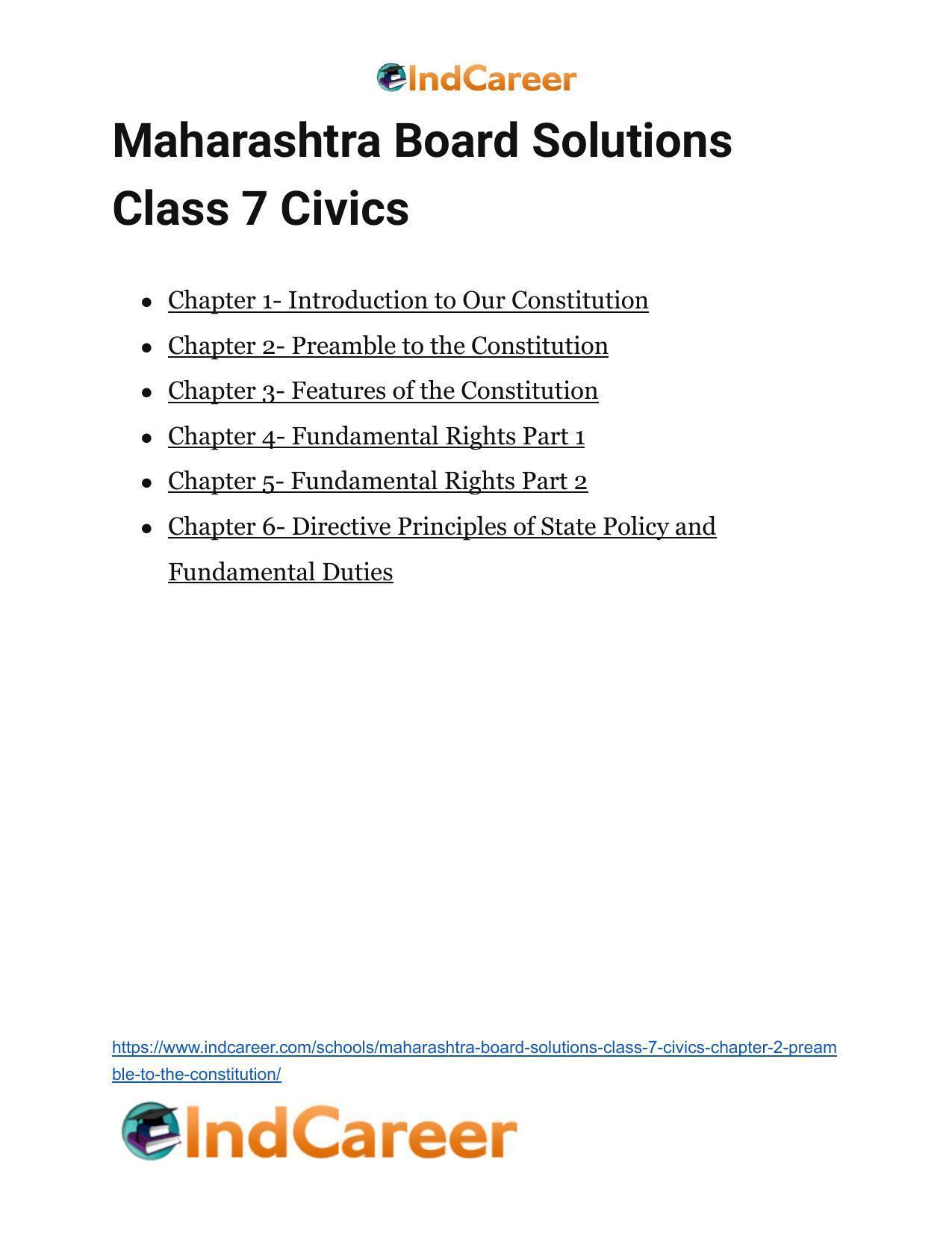 Maharashtra Board Solutions Class 7-Civics: Chapter 2- Preamble to the Constitution - Page 22