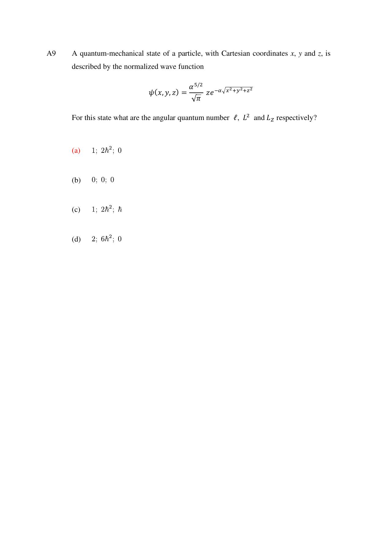 TIFR GS 2024 IPhD Question Paper - Page 9