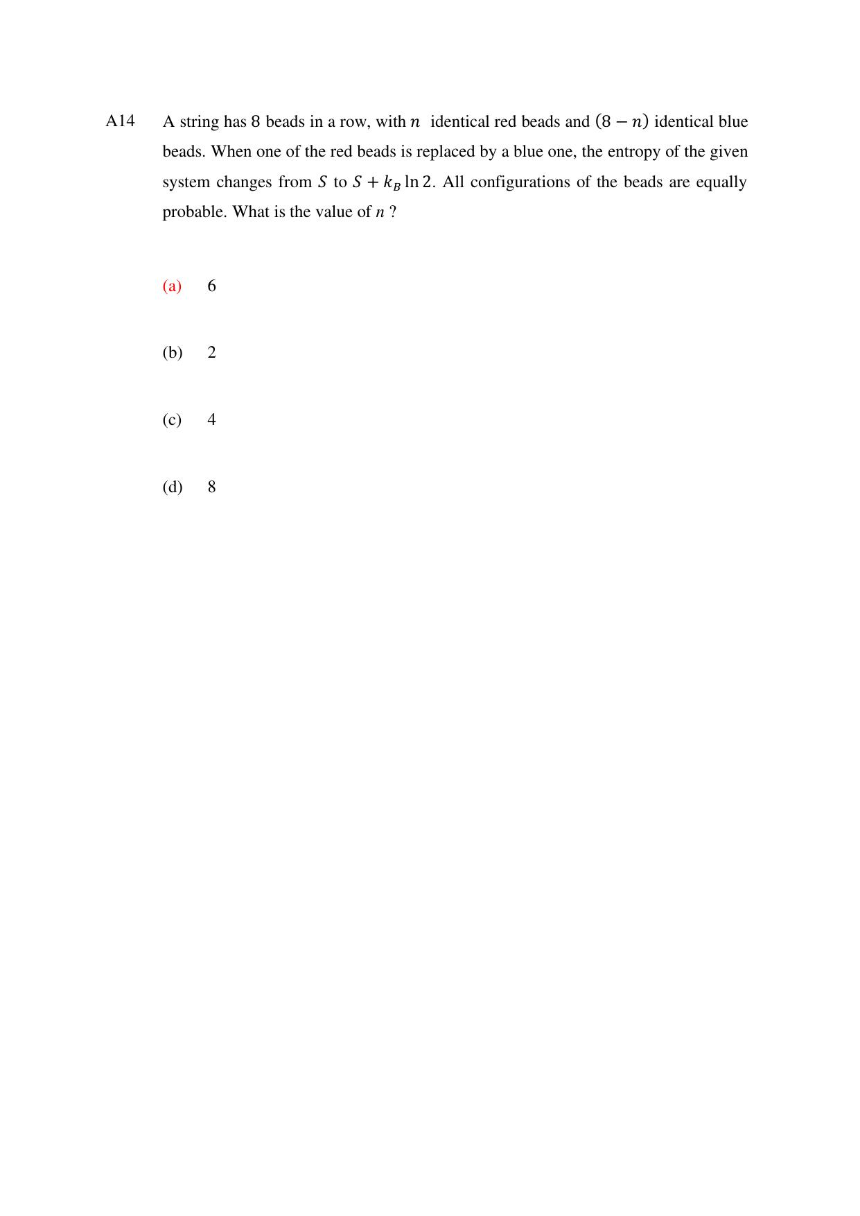 TIFR GS 2024 IPhD Question Paper - Page 14