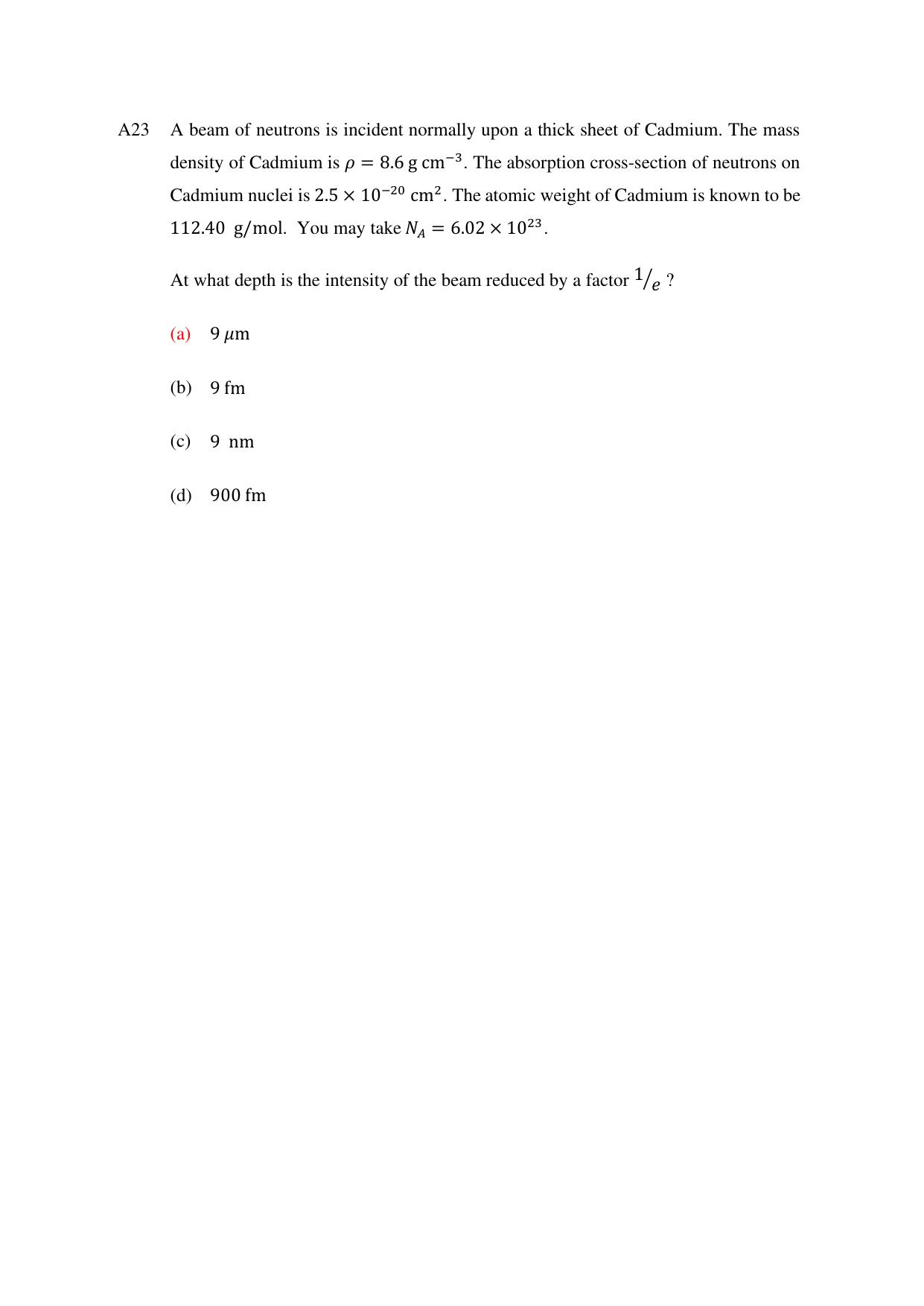 TIFR GS 2024 IPhD Question Paper - Page 23