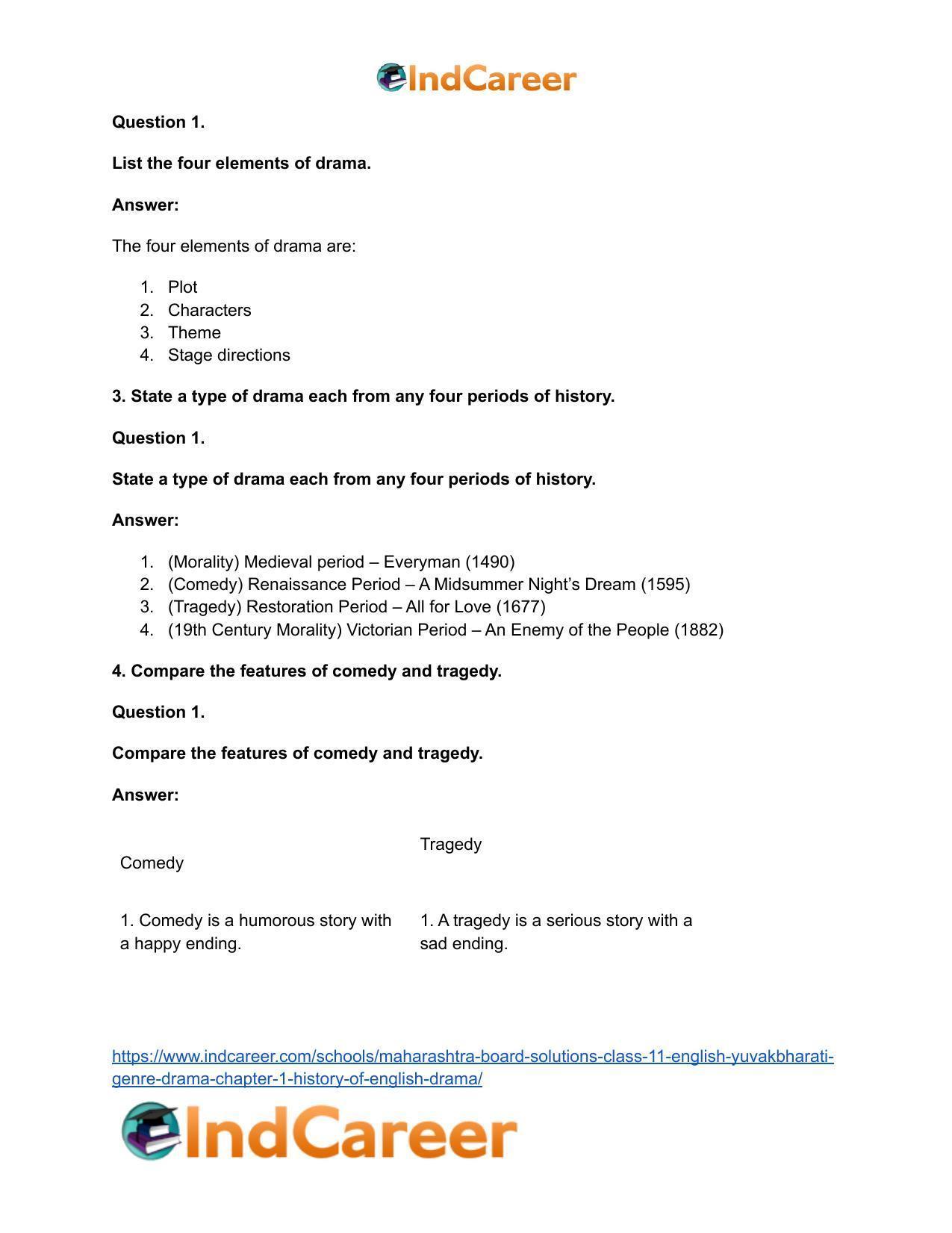 Maharashtra Board Solutions Class 11-English Yuvakbharati (Genre-Drama): Chapter 1- History of English Drama - Page 3