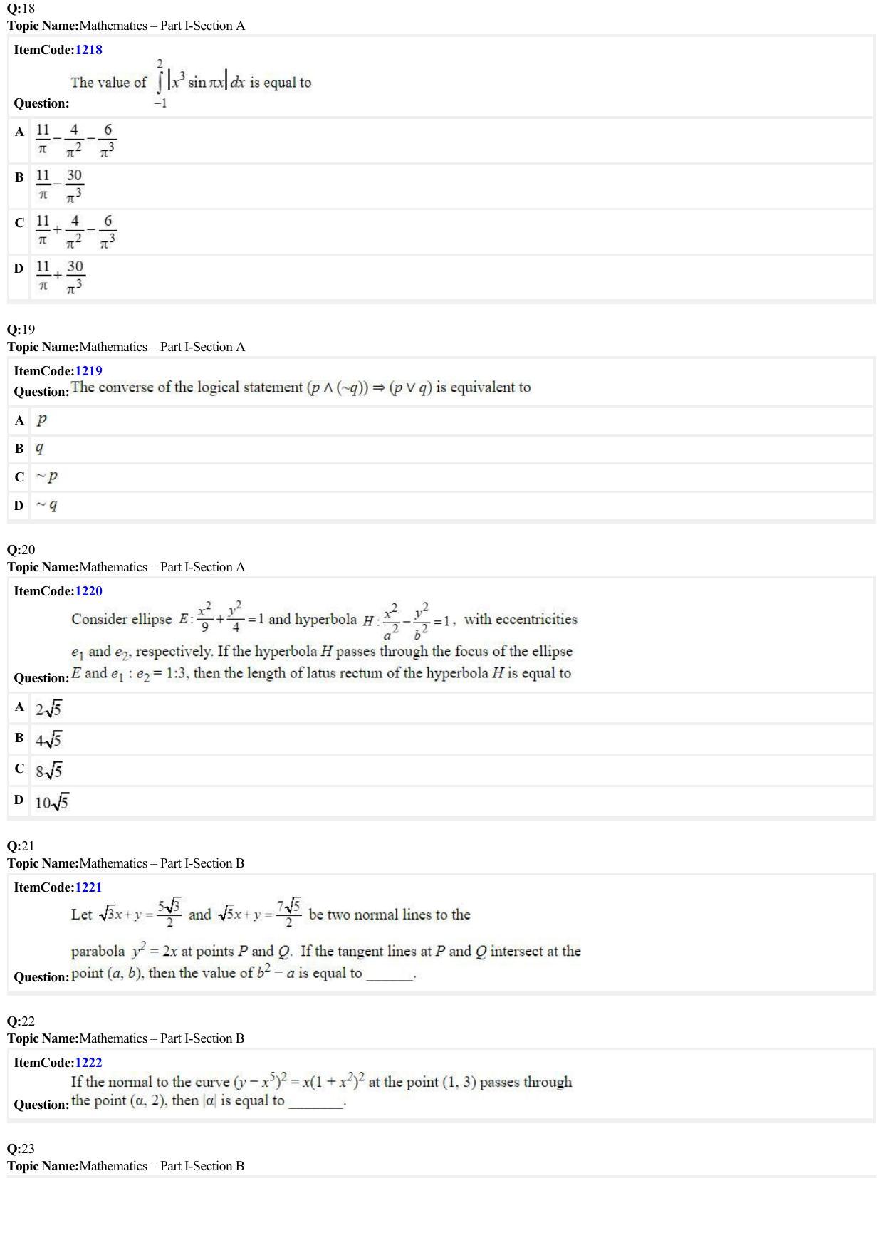 JEE Mains 2022: B Arch & B Planning English (Shift 2) 23-06-2022 Question Paper - Page 5