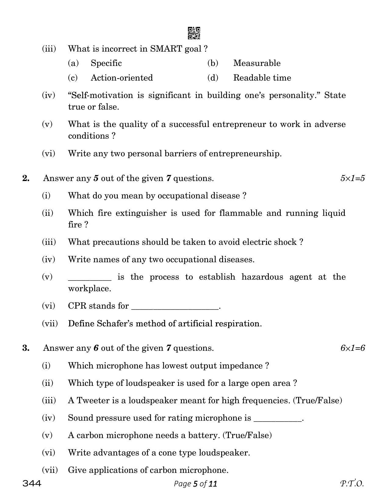 CBSE Class 12 Electronics Technology (Compartment) 2023 Question Paper - Page 5