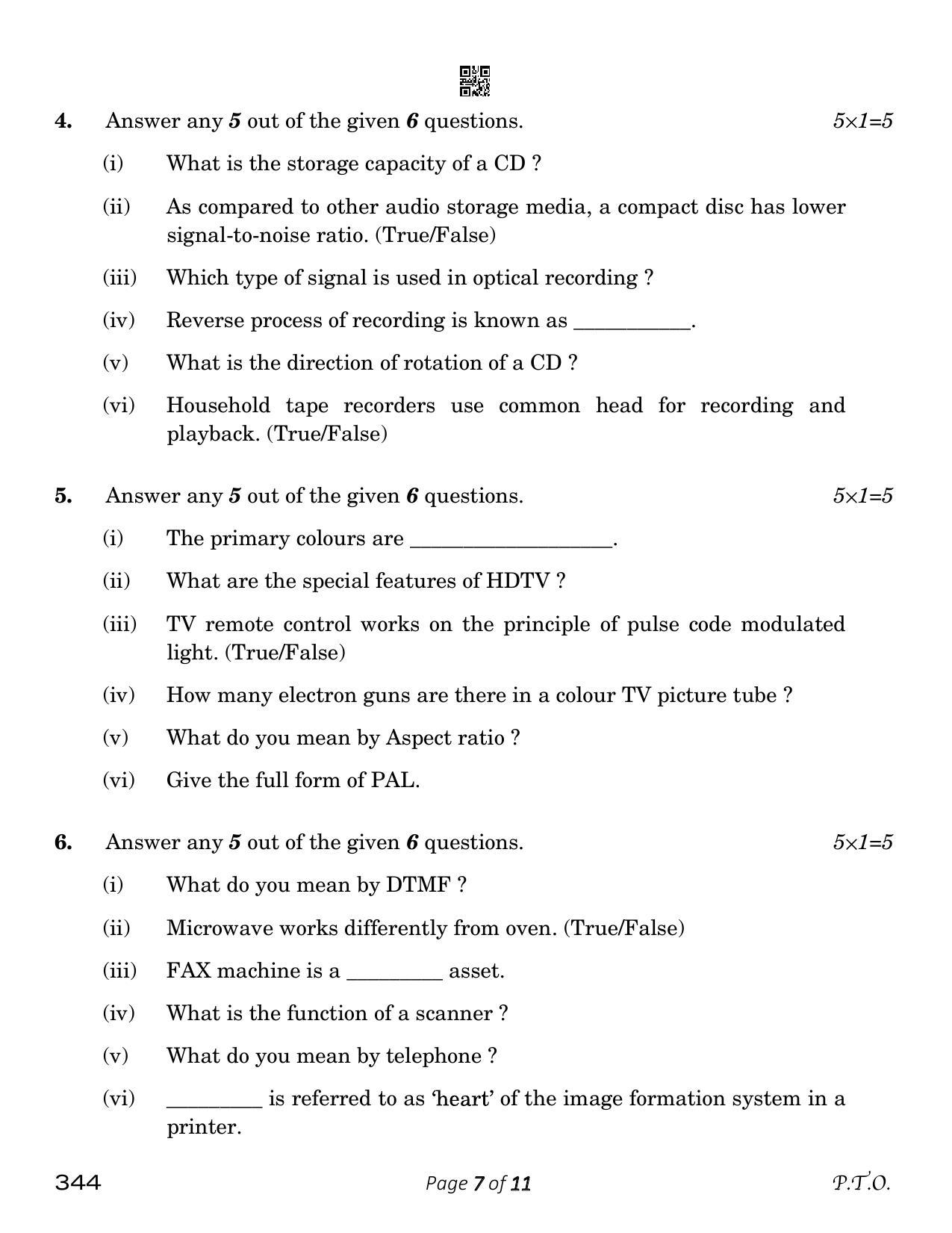 CBSE Class 12 Electronics Technology (Compartment) 2023 Question Paper - Page 7