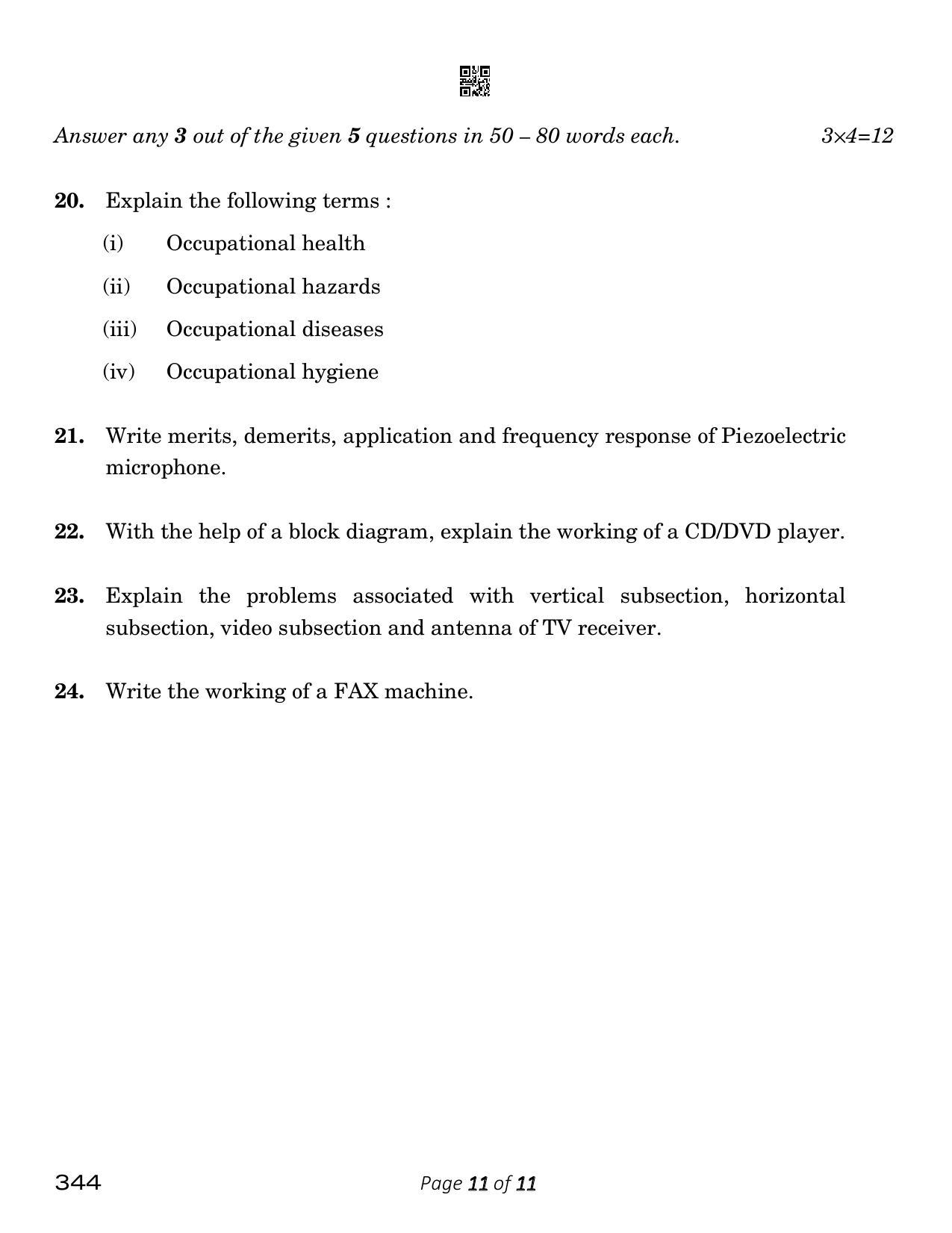 CBSE Class 12 Electronics Technology (Compartment) 2023 Question Paper - Page 11