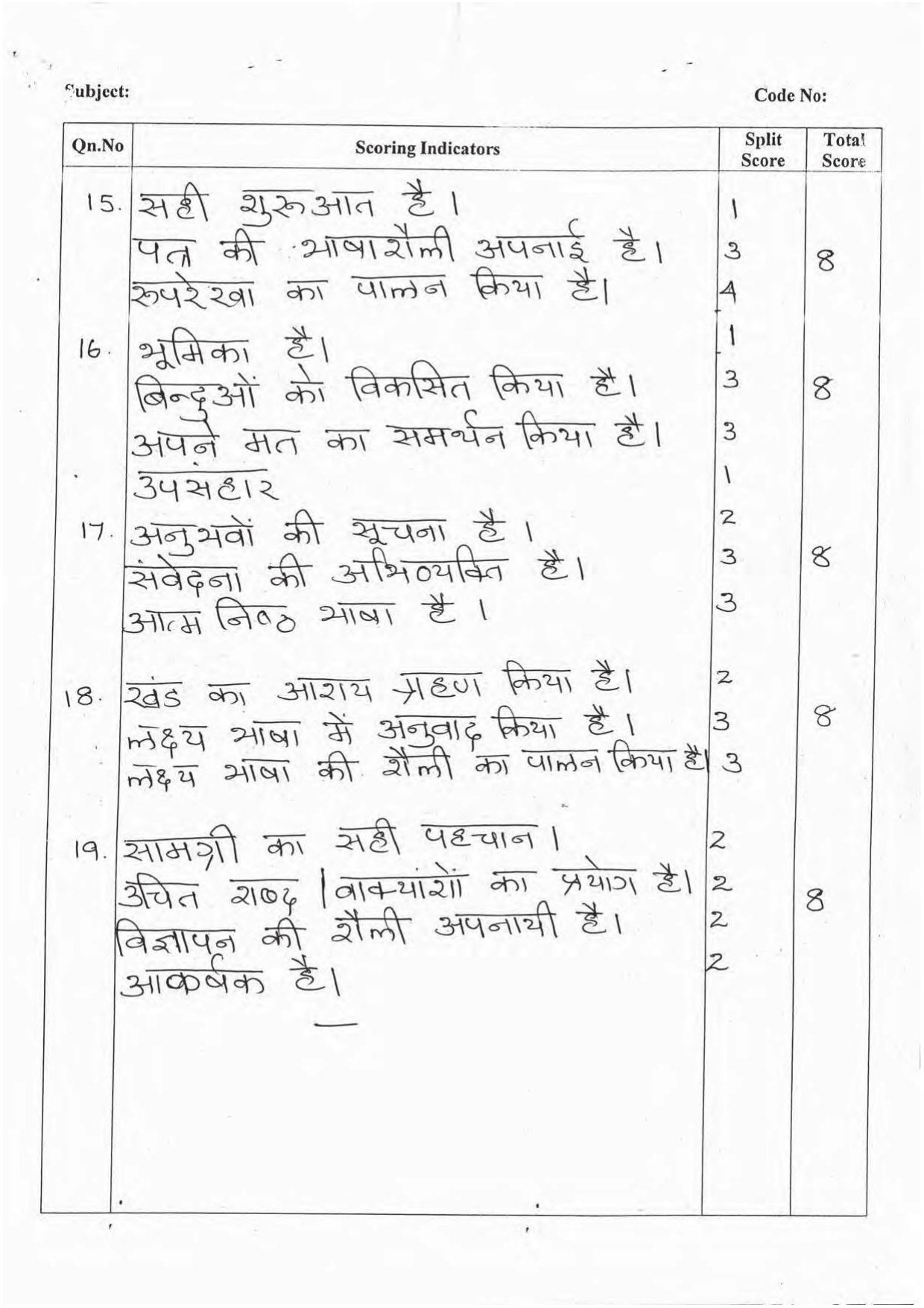 Kerala Plus Two 2016 Hindi Answer Key - Page 3