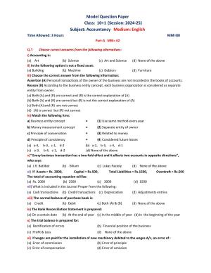 HPBOSE Class 11th Accountancy Sample Question Papers 2025