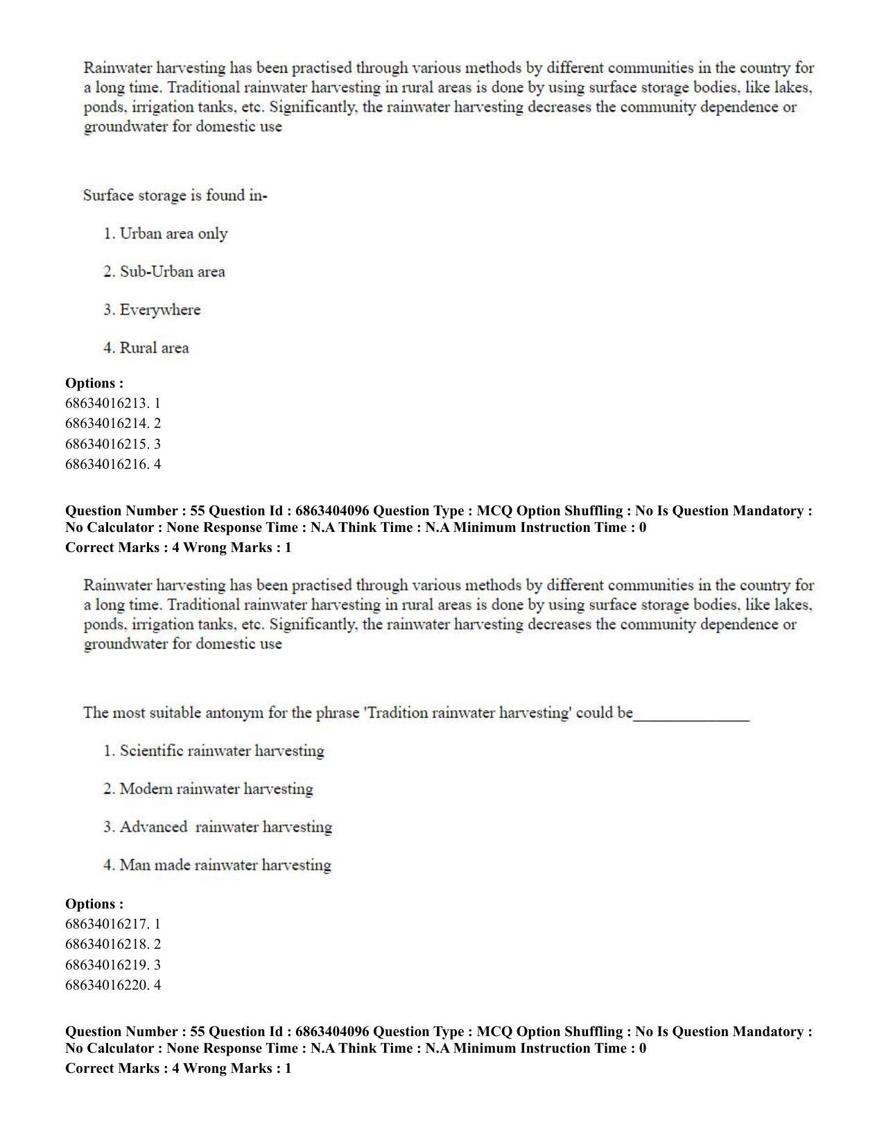 CUET PG 2023: COQP05 – B.Ed. Languages (Hindi) - Shift 1 (05-06-2023) Question Paper - Page 57