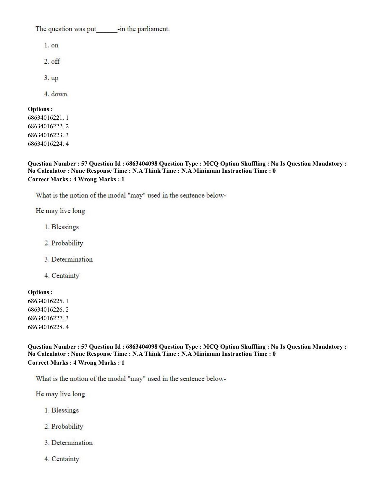 CUET PG 2023: COQP05 – B.Ed. Languages (Hindi) - Shift 1 (05-06-2023) Question Paper - Page 59