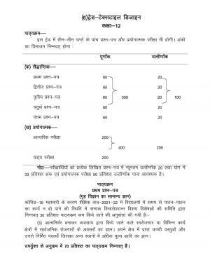 UP Board Class 12- Trade Subjects Syllabus Trade – 6 Textile Design