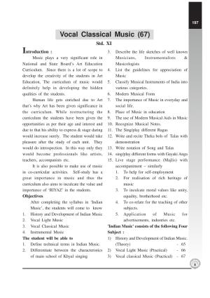 Maharashtra HSC Vocal Classical Music Syllabus
