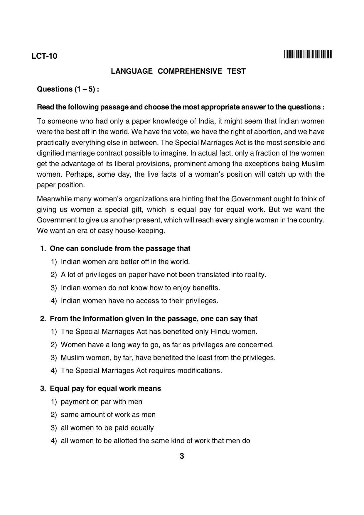 Karnataka NTSE 2013 LCT Question Paper - Page 3