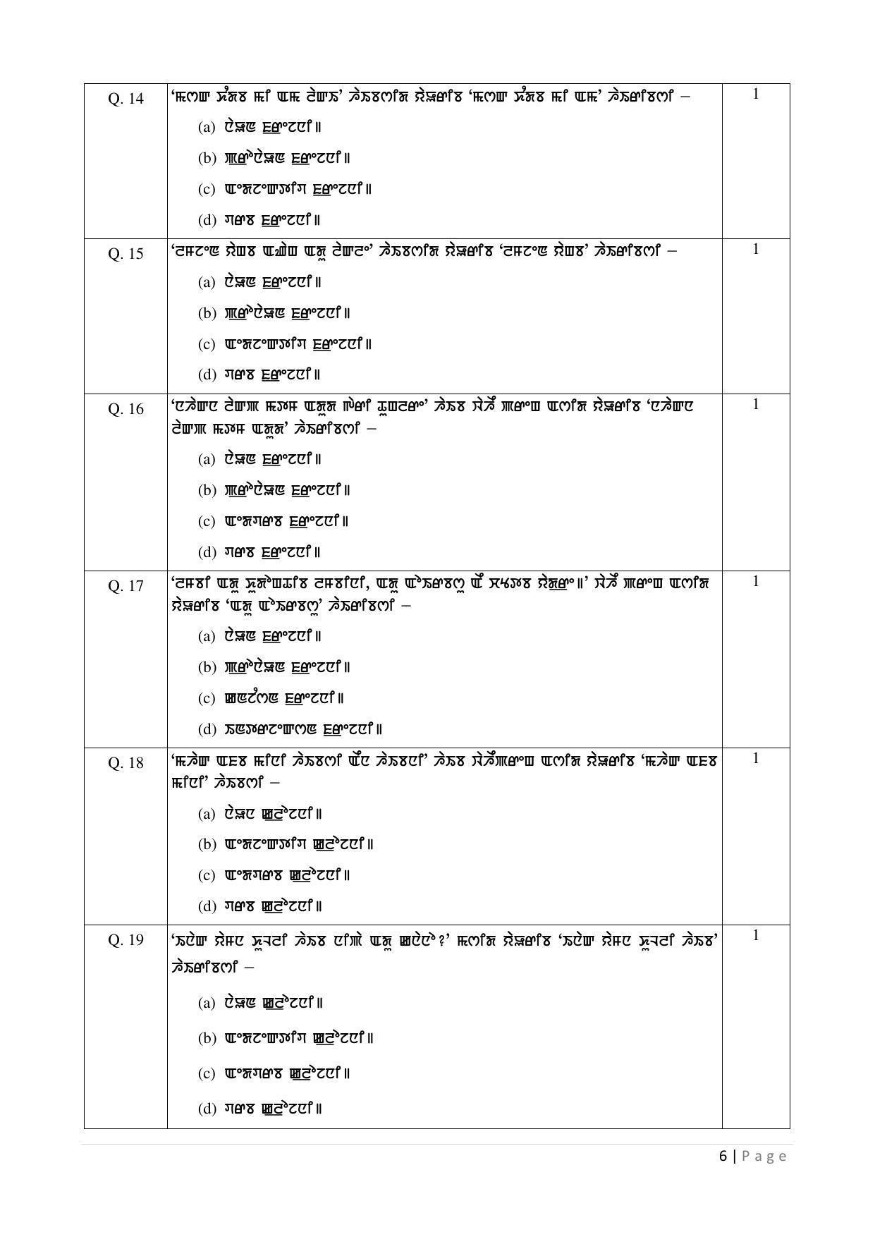 CBSE Class 12 Manipuri Sample Paper 2023 - Page 6