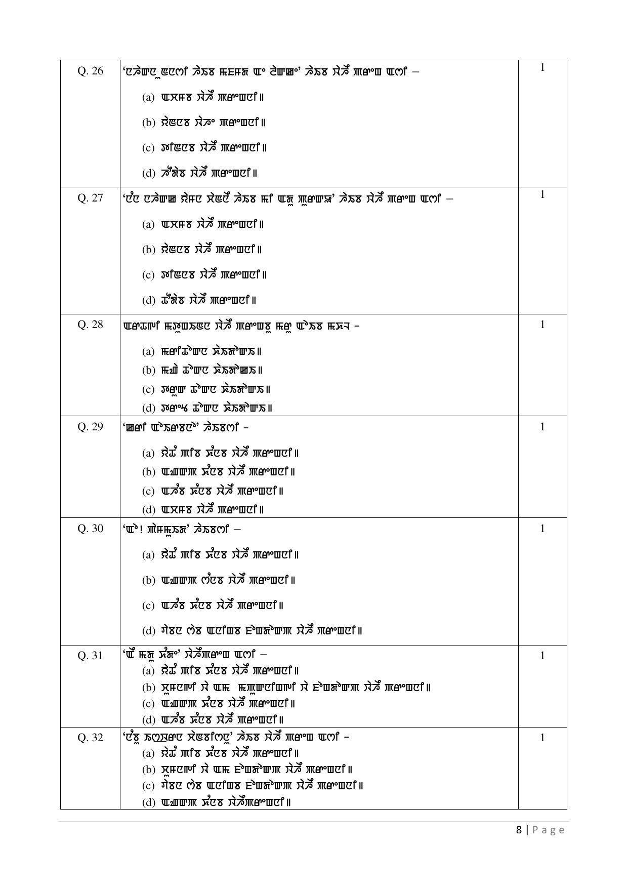 CBSE Class 12 Manipuri Sample Paper 2023 - Page 8