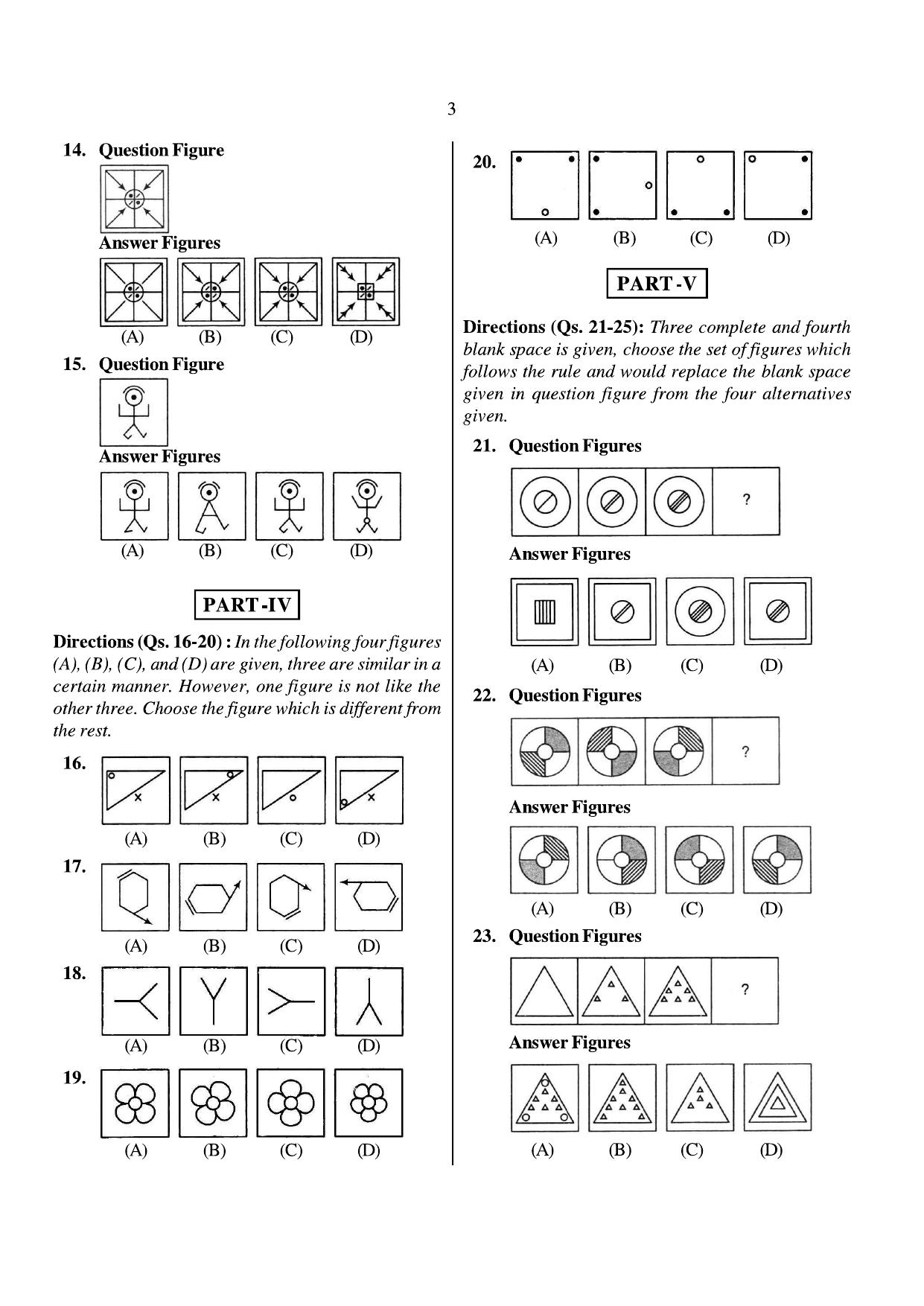 JNVST Class 6 2014 Question Paper with Solutions - Page 3