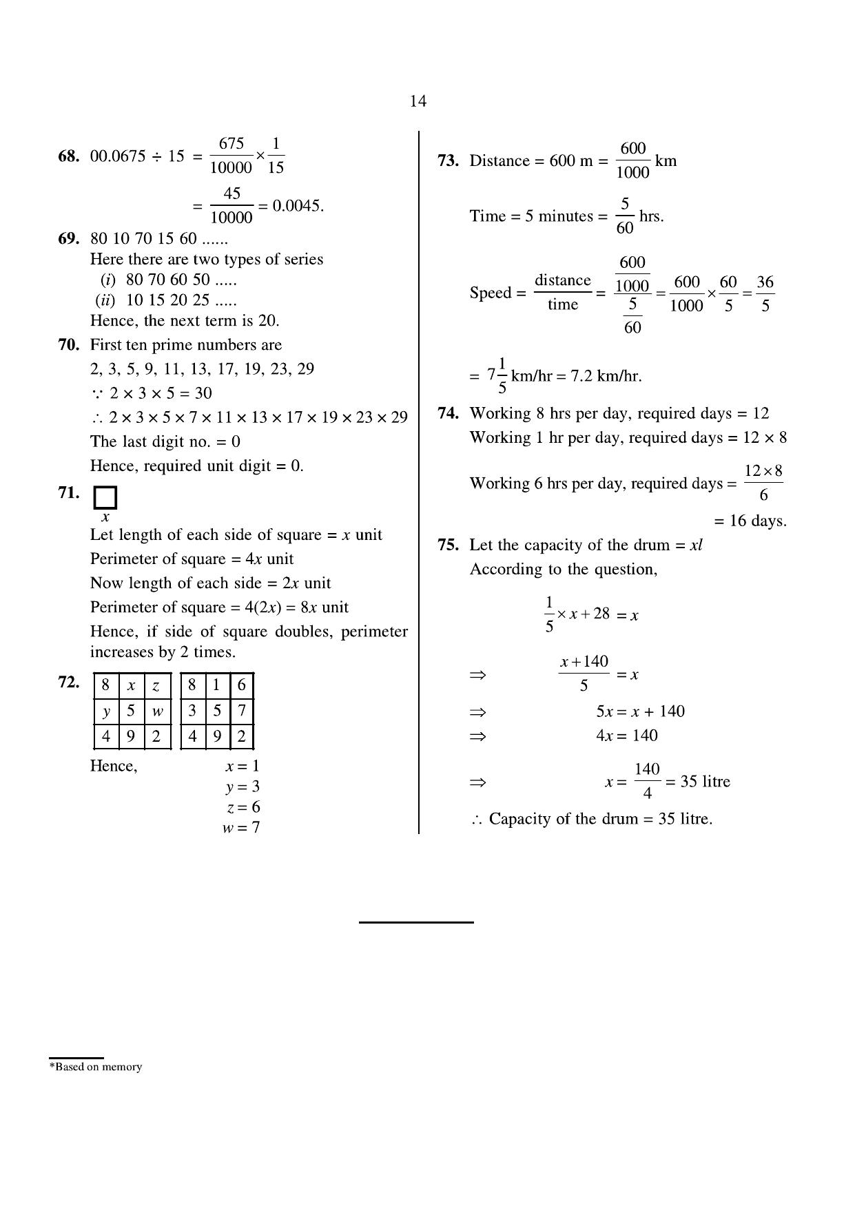 JNVST Class 6 2014 Question Paper with Solutions - Page 14