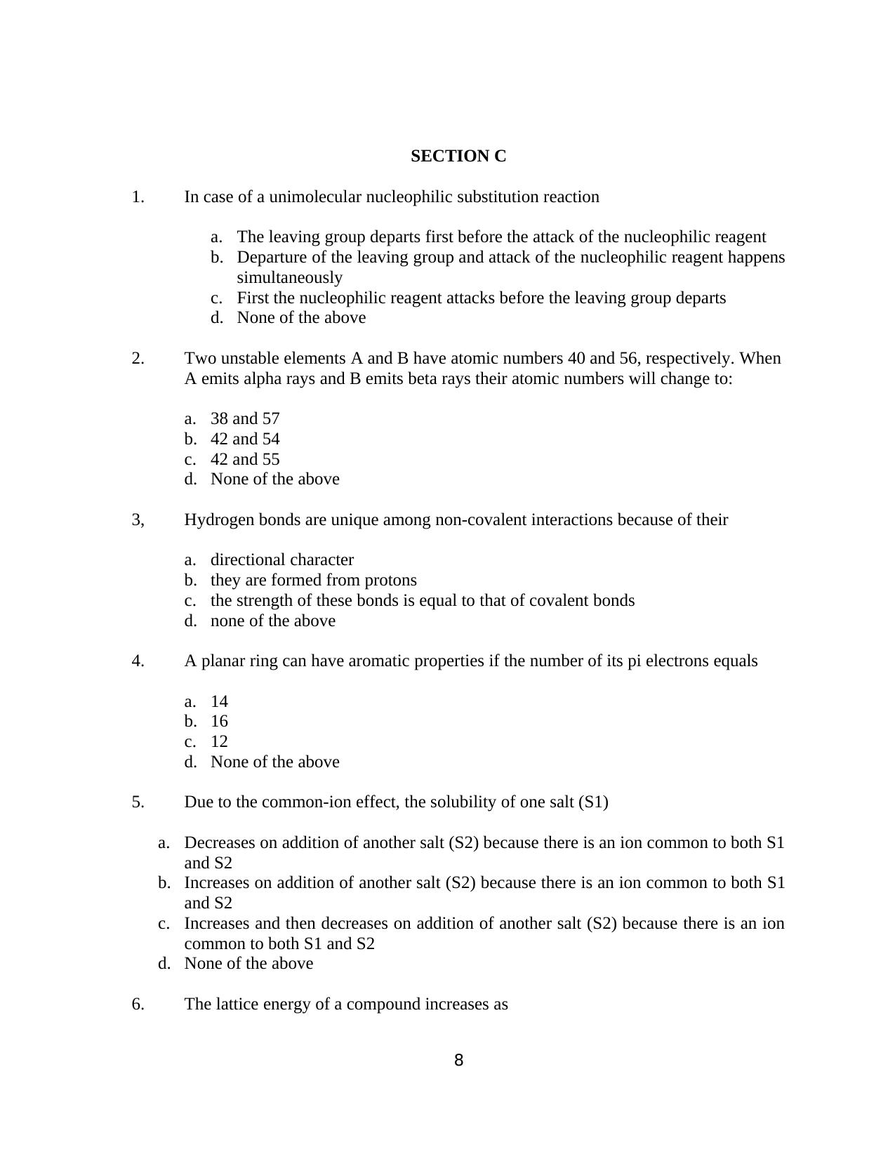 JGEEBILS Biology Question Paper 2011 - Page 8