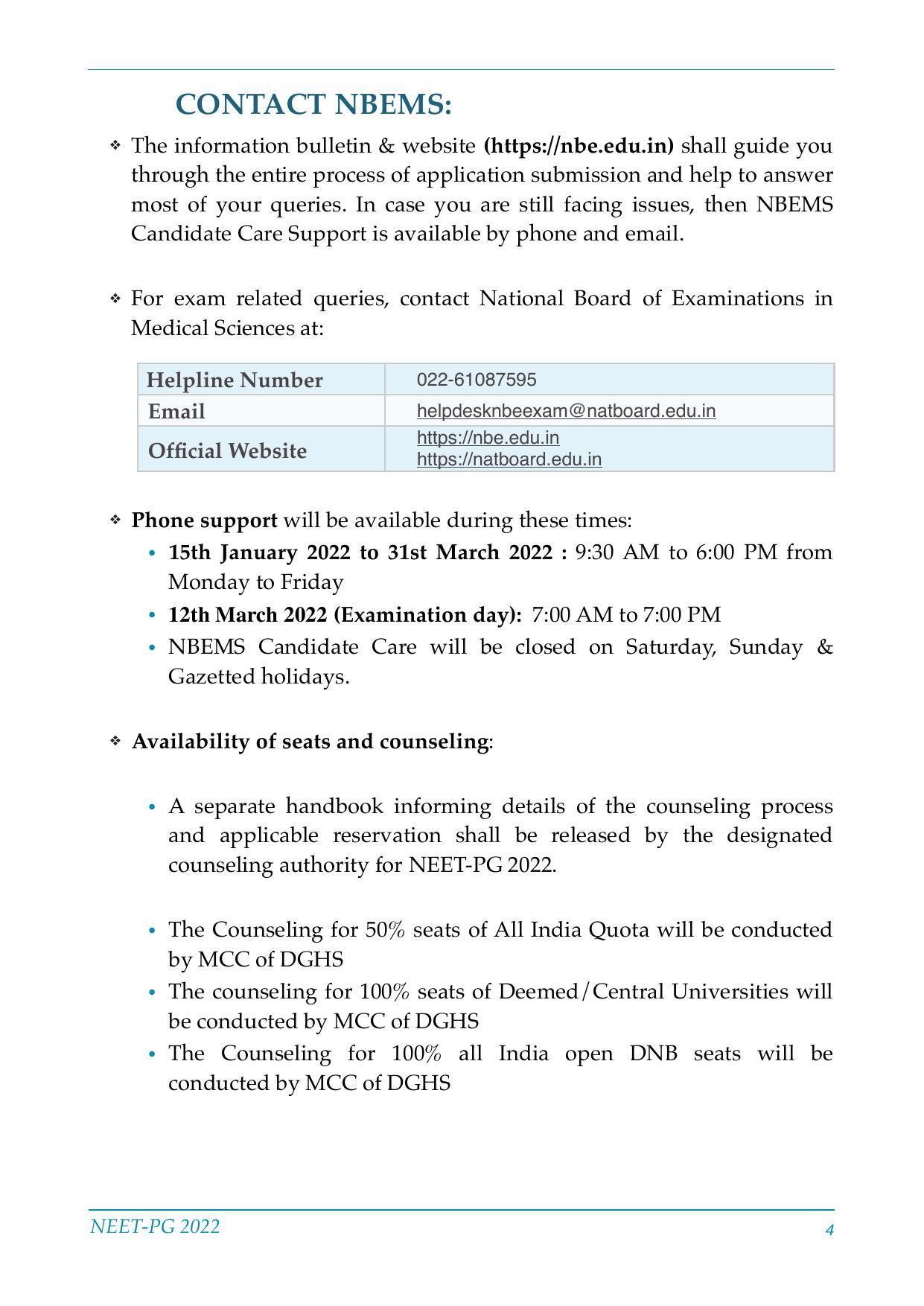 NEET-PG Exam 2022 - Page 4