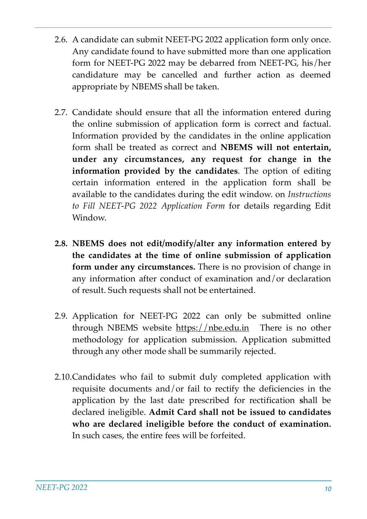 NEET-PG Exam 2022 - Page 10