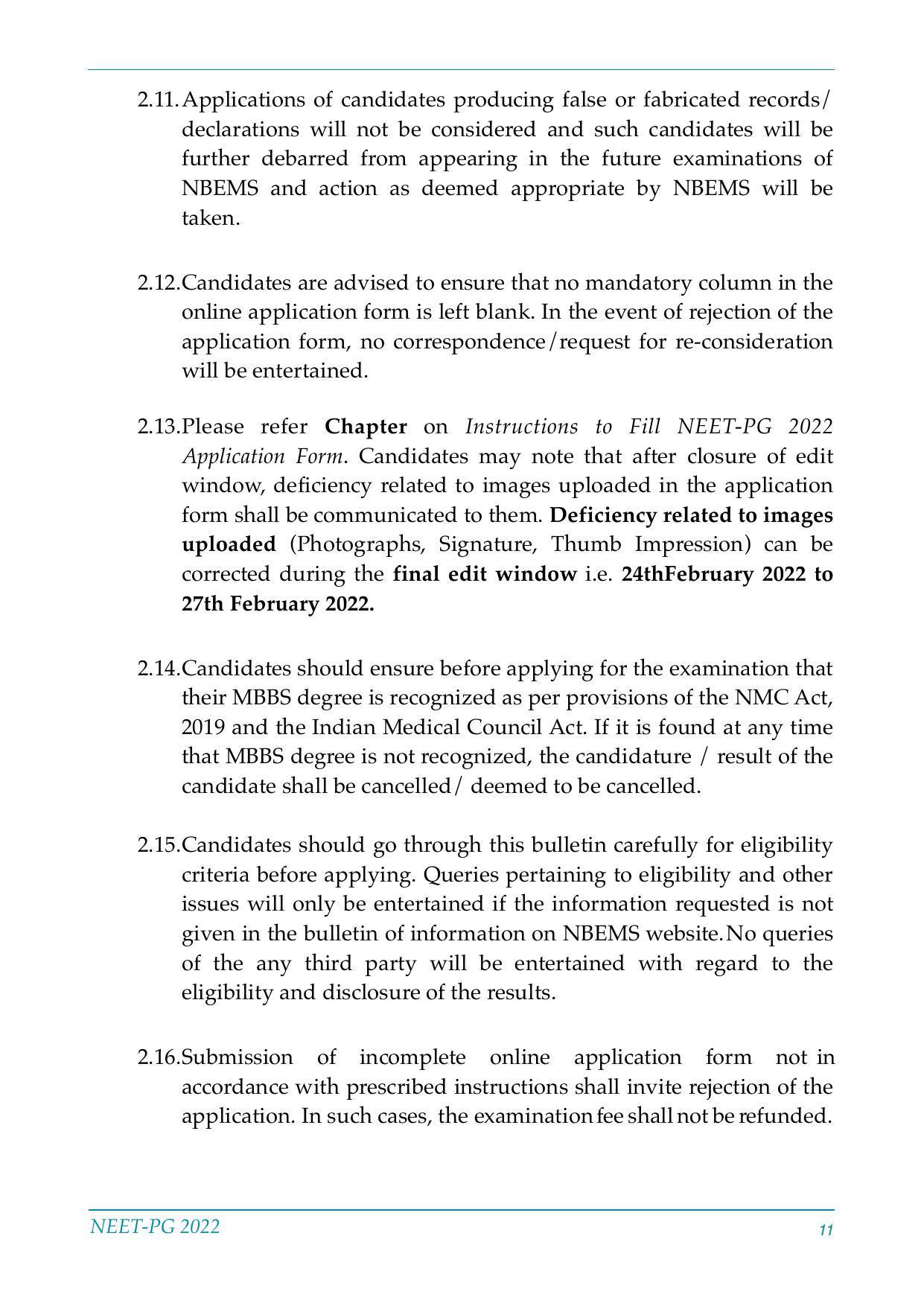 NEET-PG Exam 2022 - Page 11