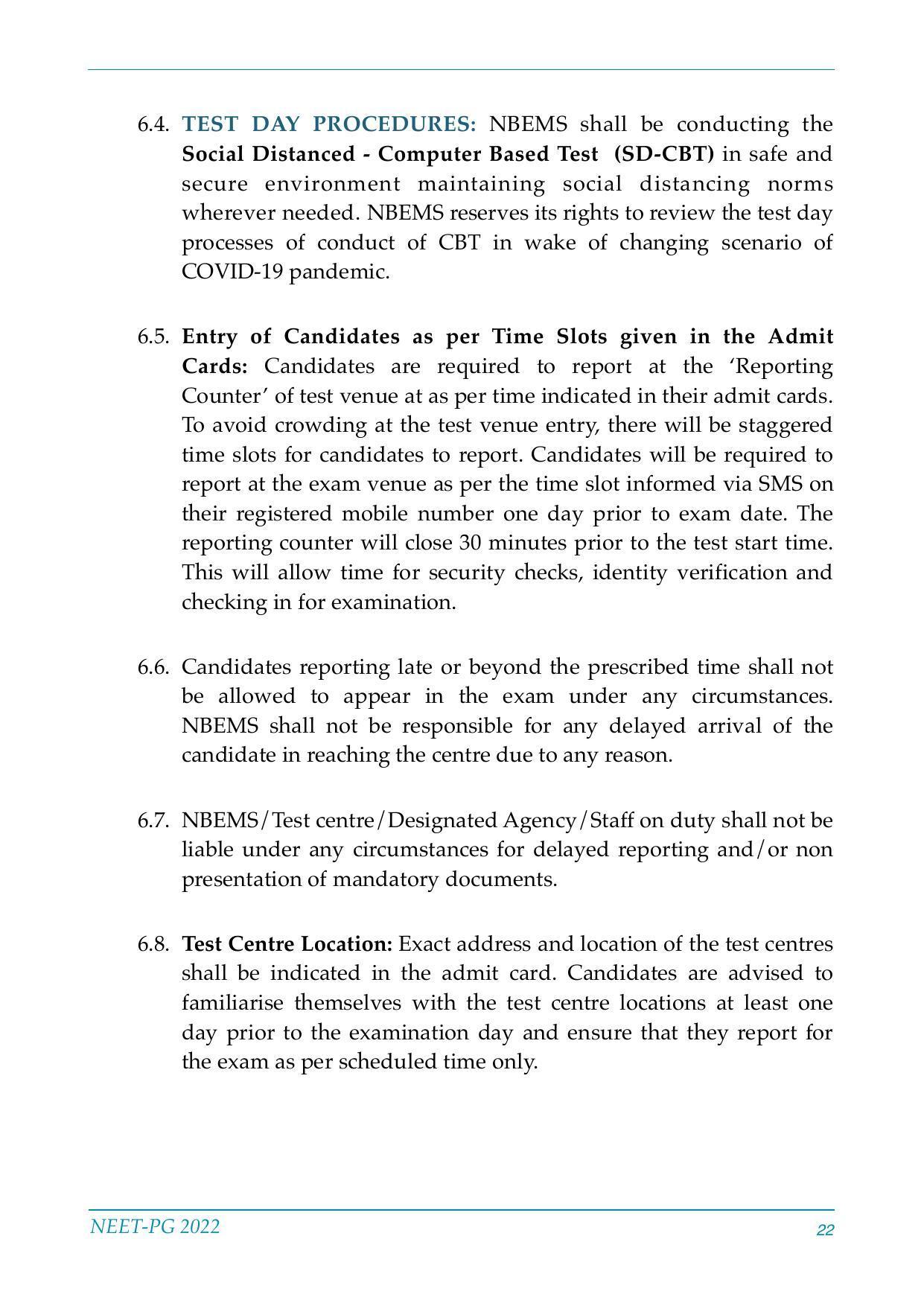 NEET-PG Exam 2022 - Page 22