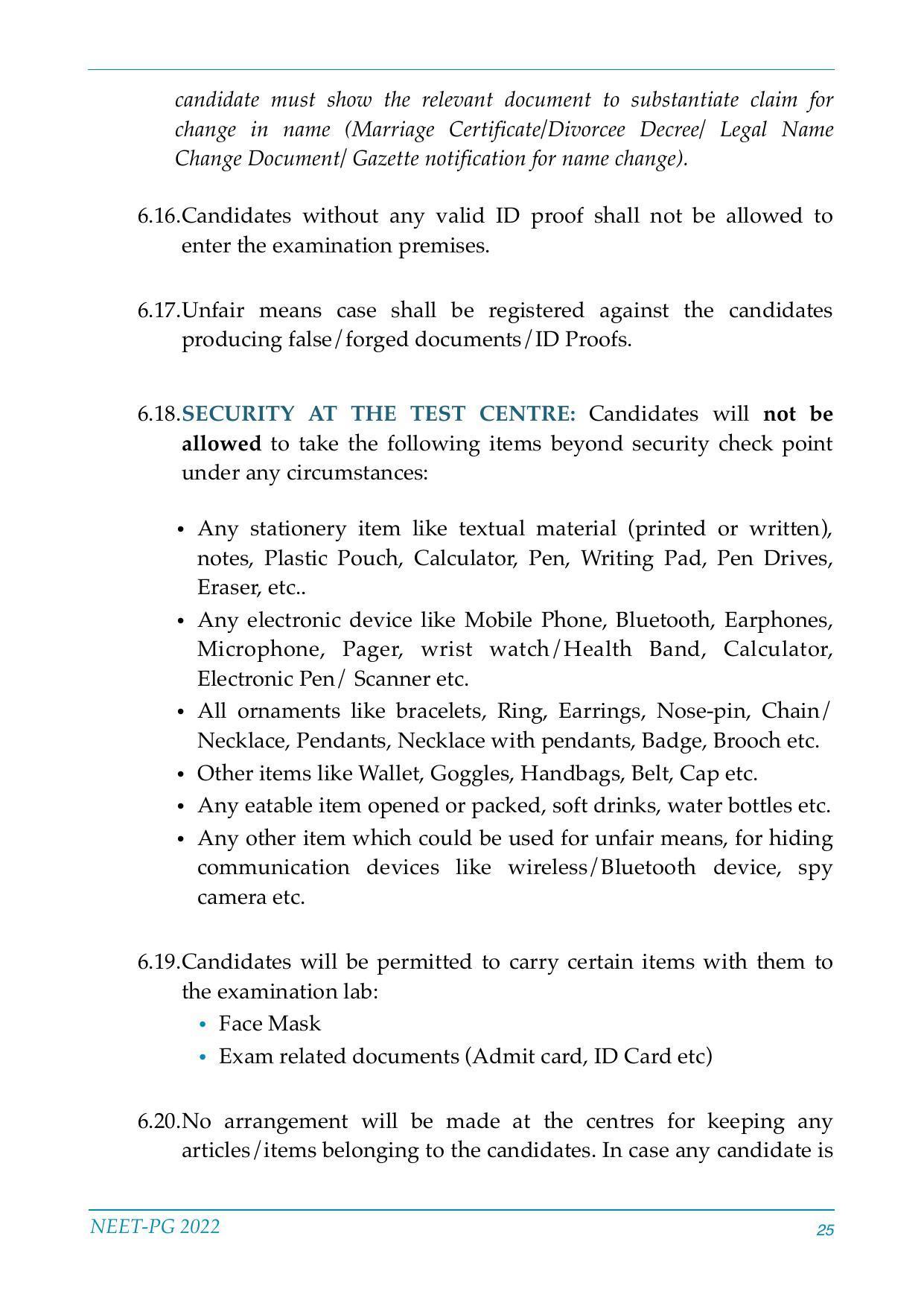 NEET-PG Exam 2022 - Page 25