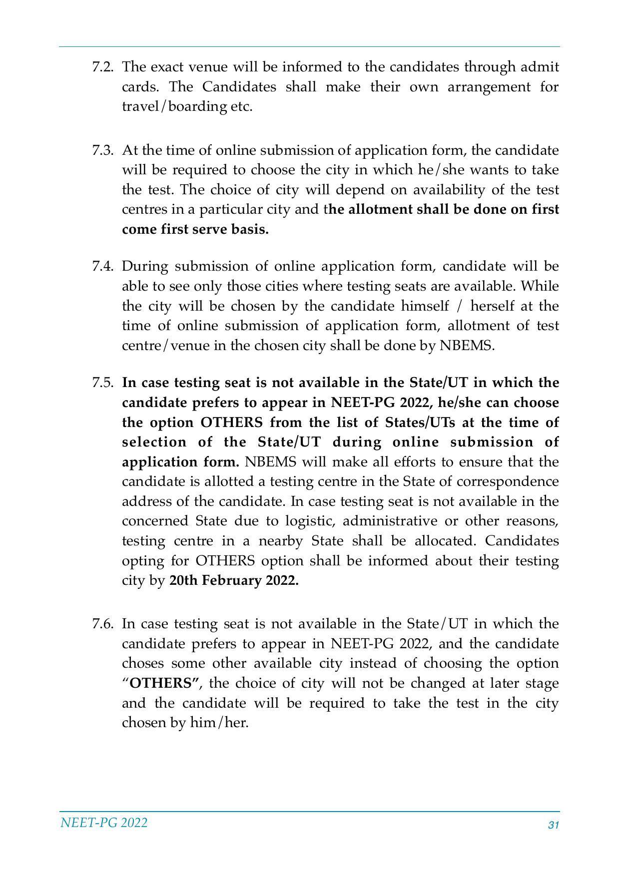 NEET-PG Exam 2022 - Page 31