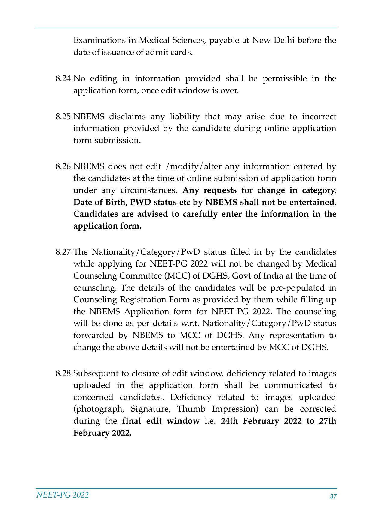 NEET-PG Exam 2022 - Page 37
