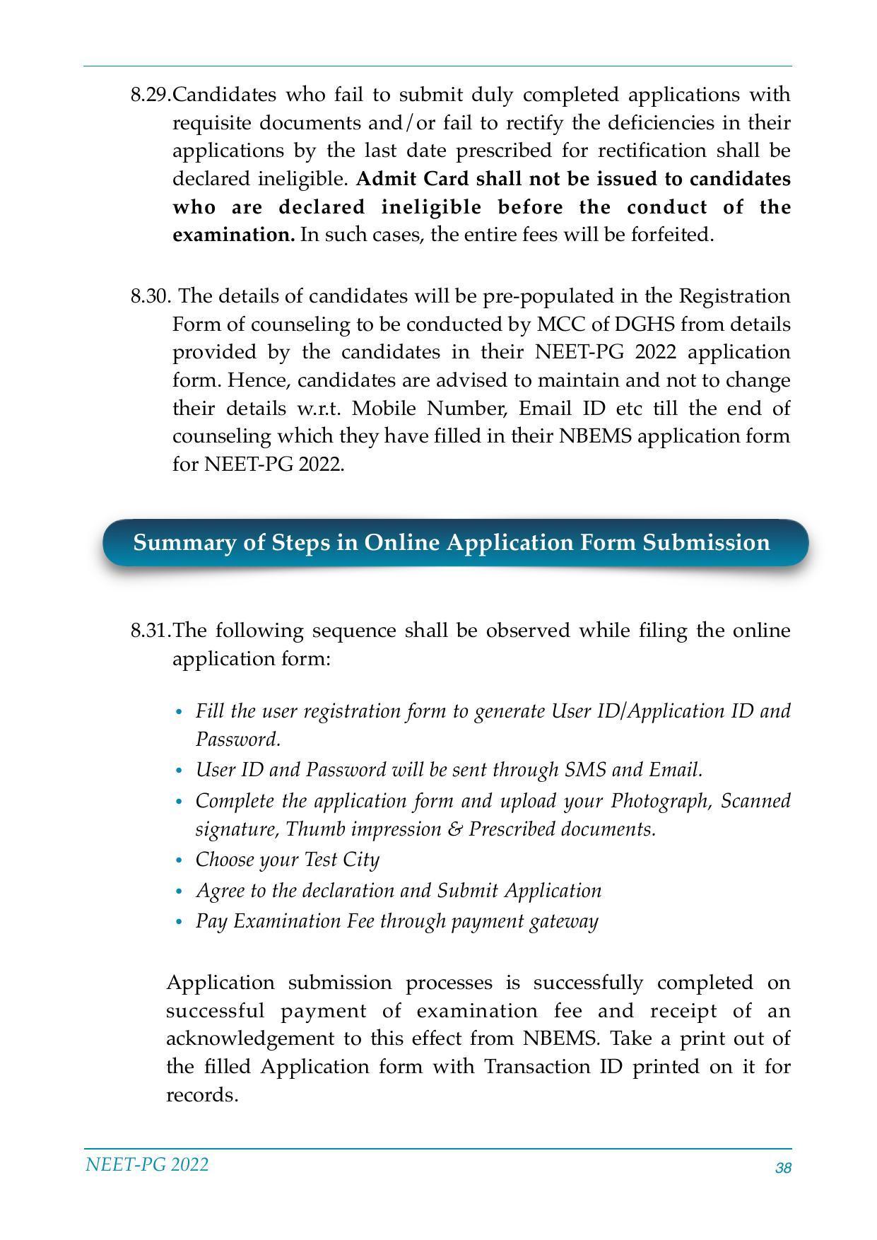 NEET-PG Exam 2022 - Page 38