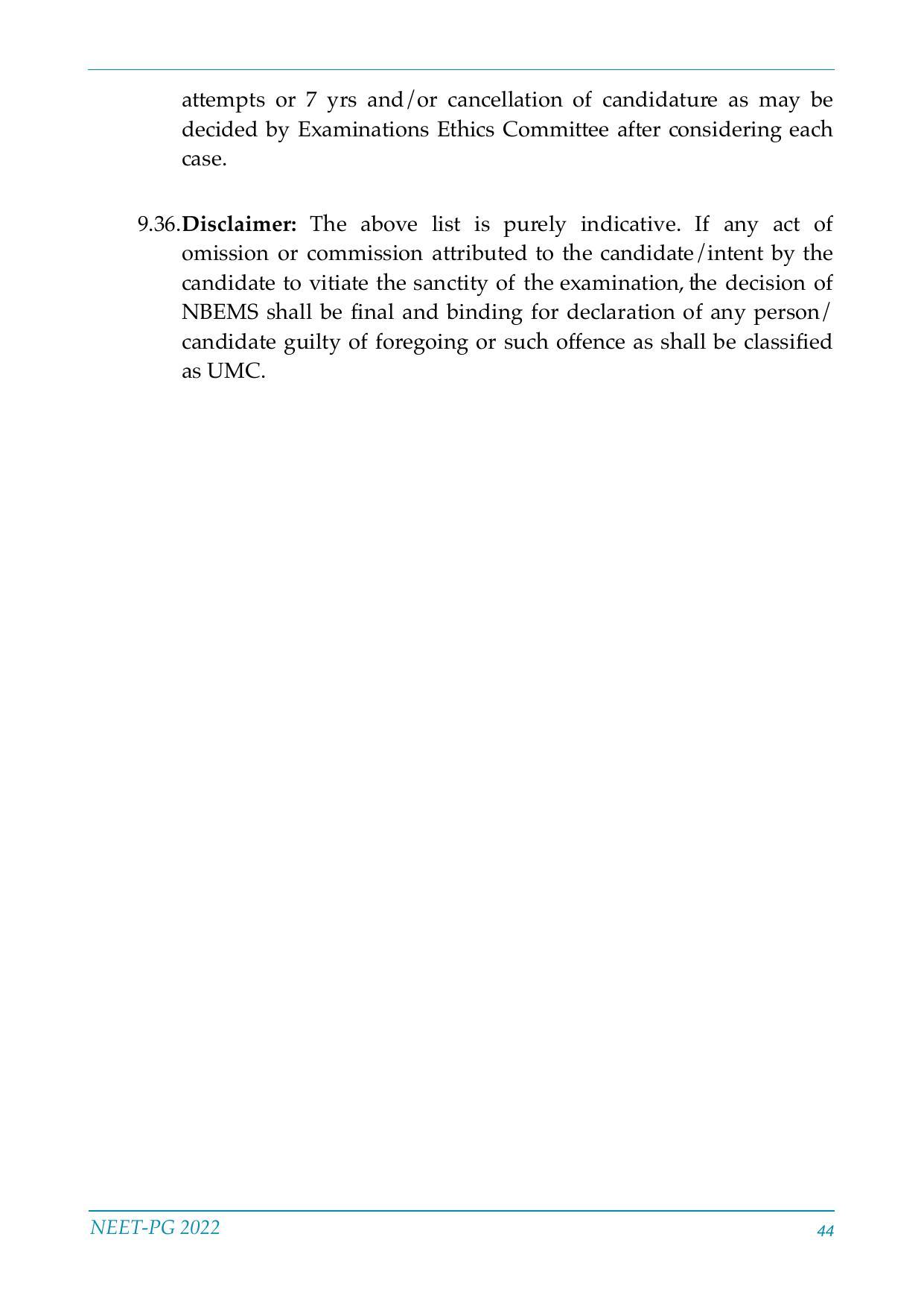 NEET-PG Exam 2022 - Page 44