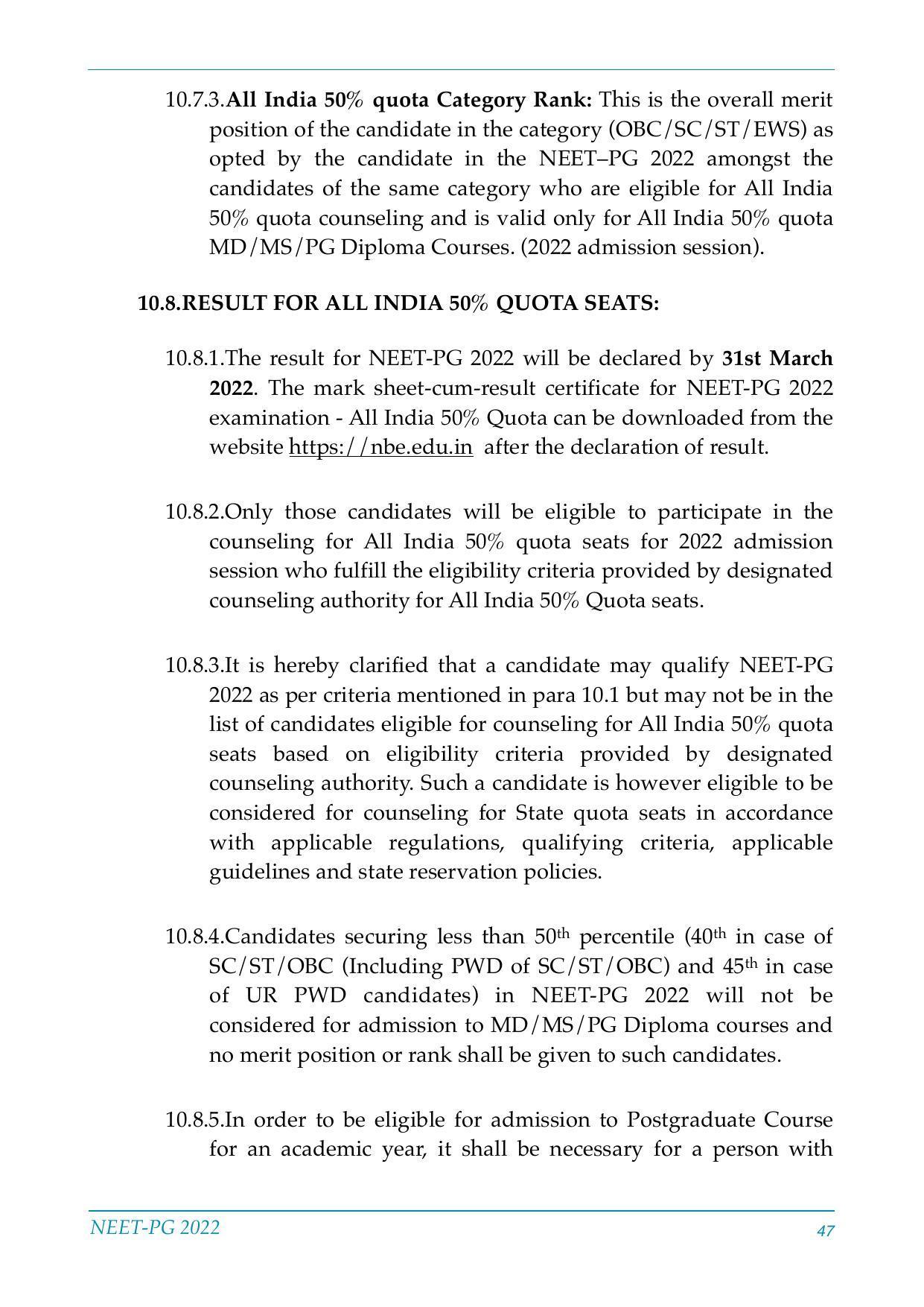 NEET-PG Exam 2022 - Page 47