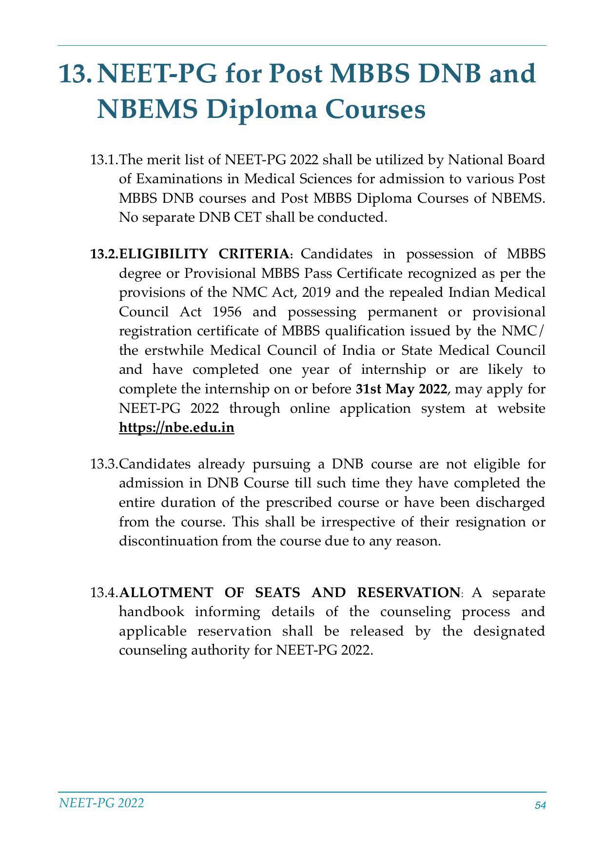 NEET-PG Exam 2022 - Page 54