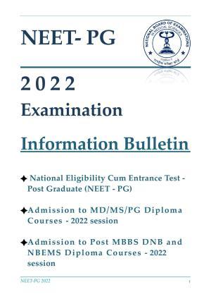 NEET-PG Exam 2022