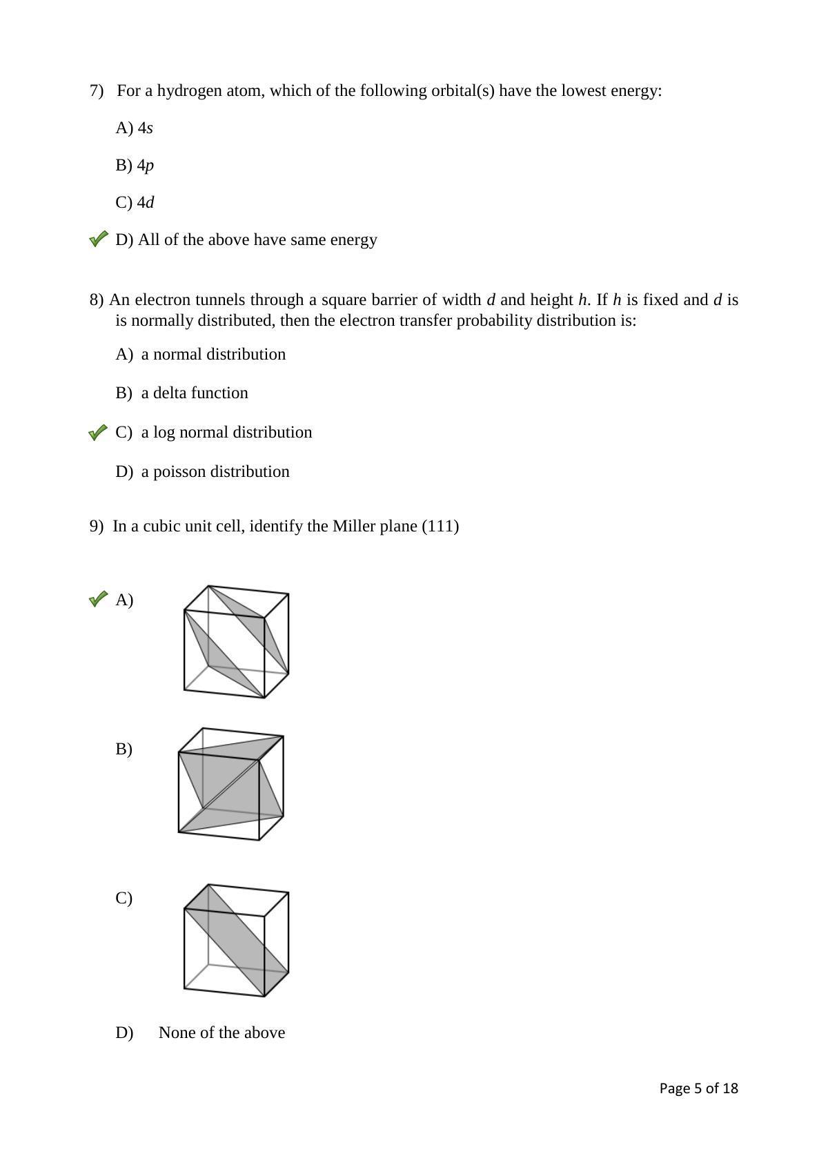 TIFR GS 2017 Chemistry Y Question Paper - Page 5