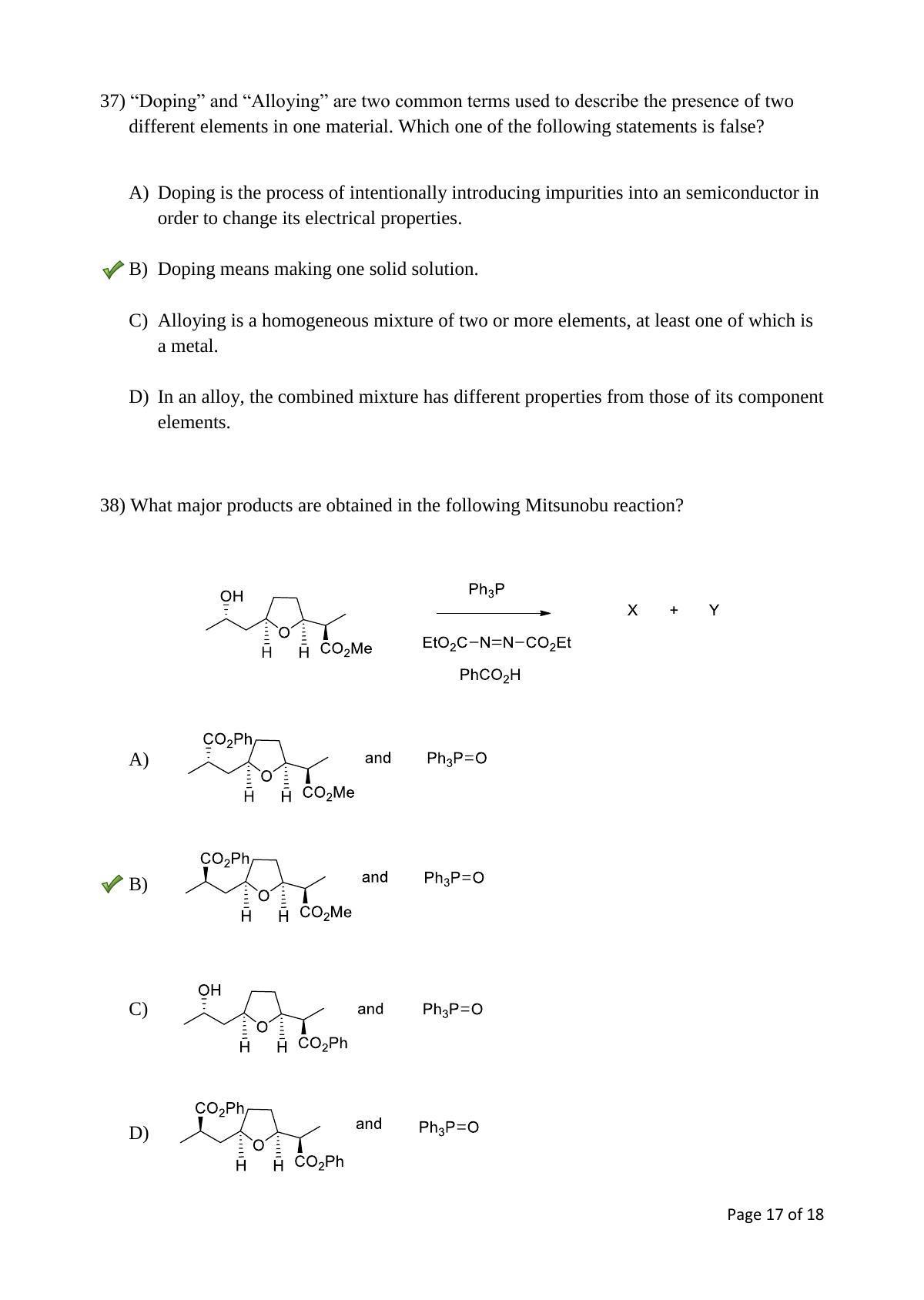 TIFR GS 2017 Chemistry Y Question Paper - Page 17