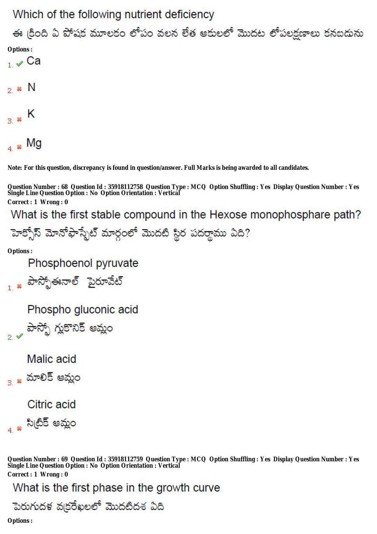 TS CPGET 2018 M.Sc. Botany (Shift 2) Question Paper with Answer Key - Page 36