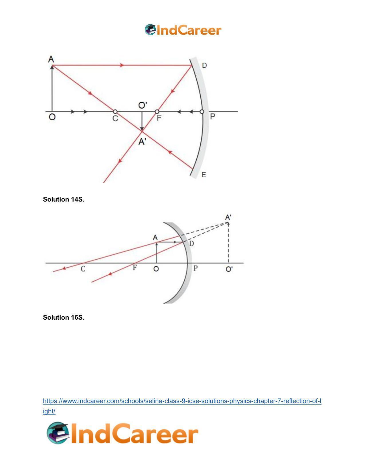 Selina Class 9 ICSE Solutions Physics : Chapter 7- Reflection of Light - Page 23