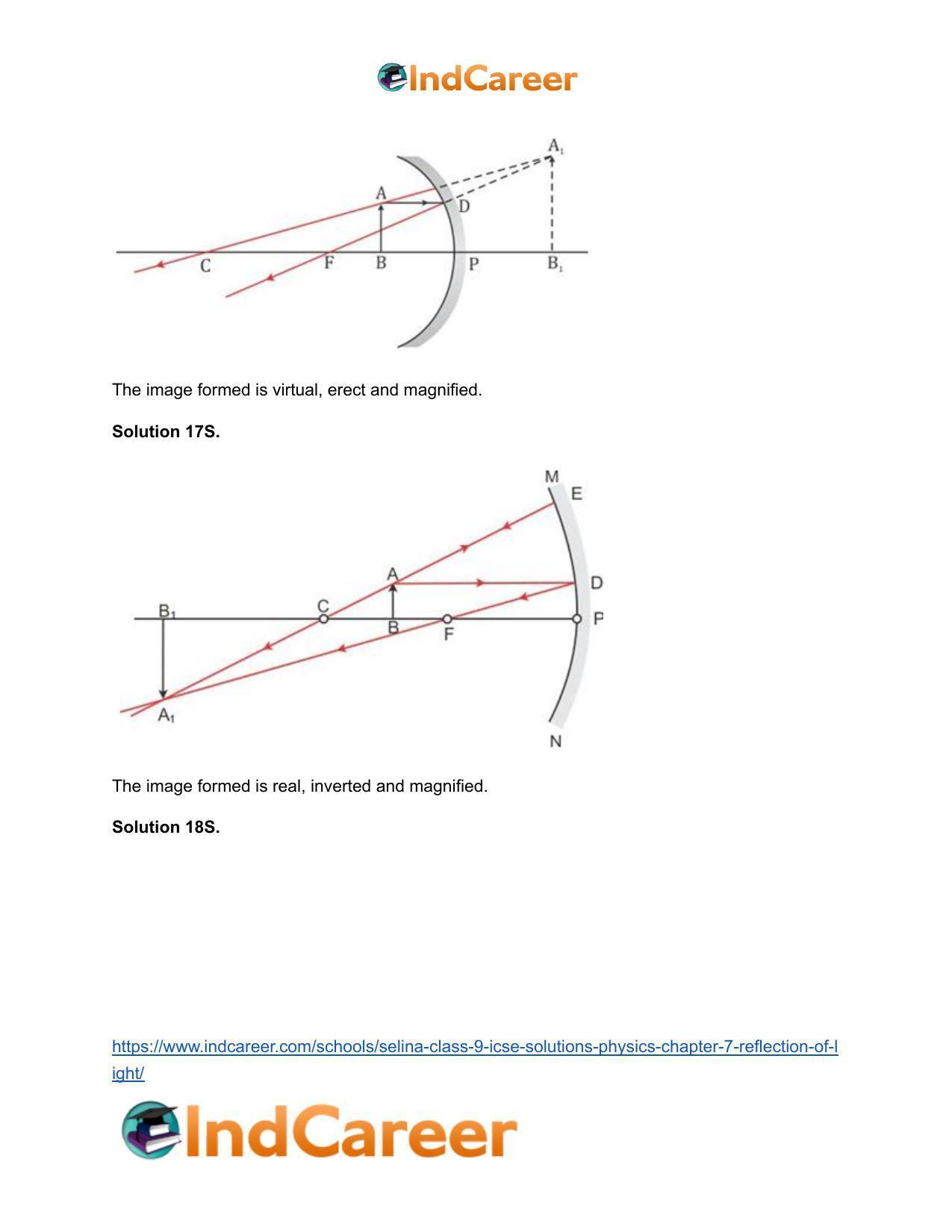Selina Class 9 ICSE Solutions Physics : Chapter 7- Reflection of Light - Page 24