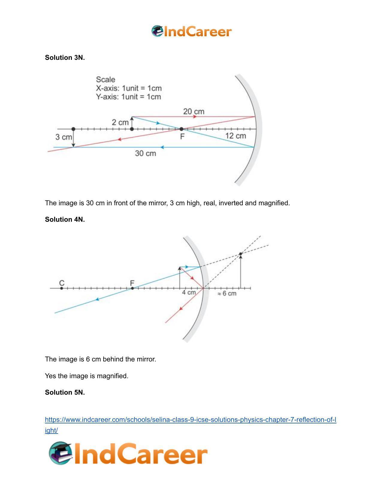 Selina Class 9 ICSE Solutions Physics : Chapter 7- Reflection of Light - Page 30