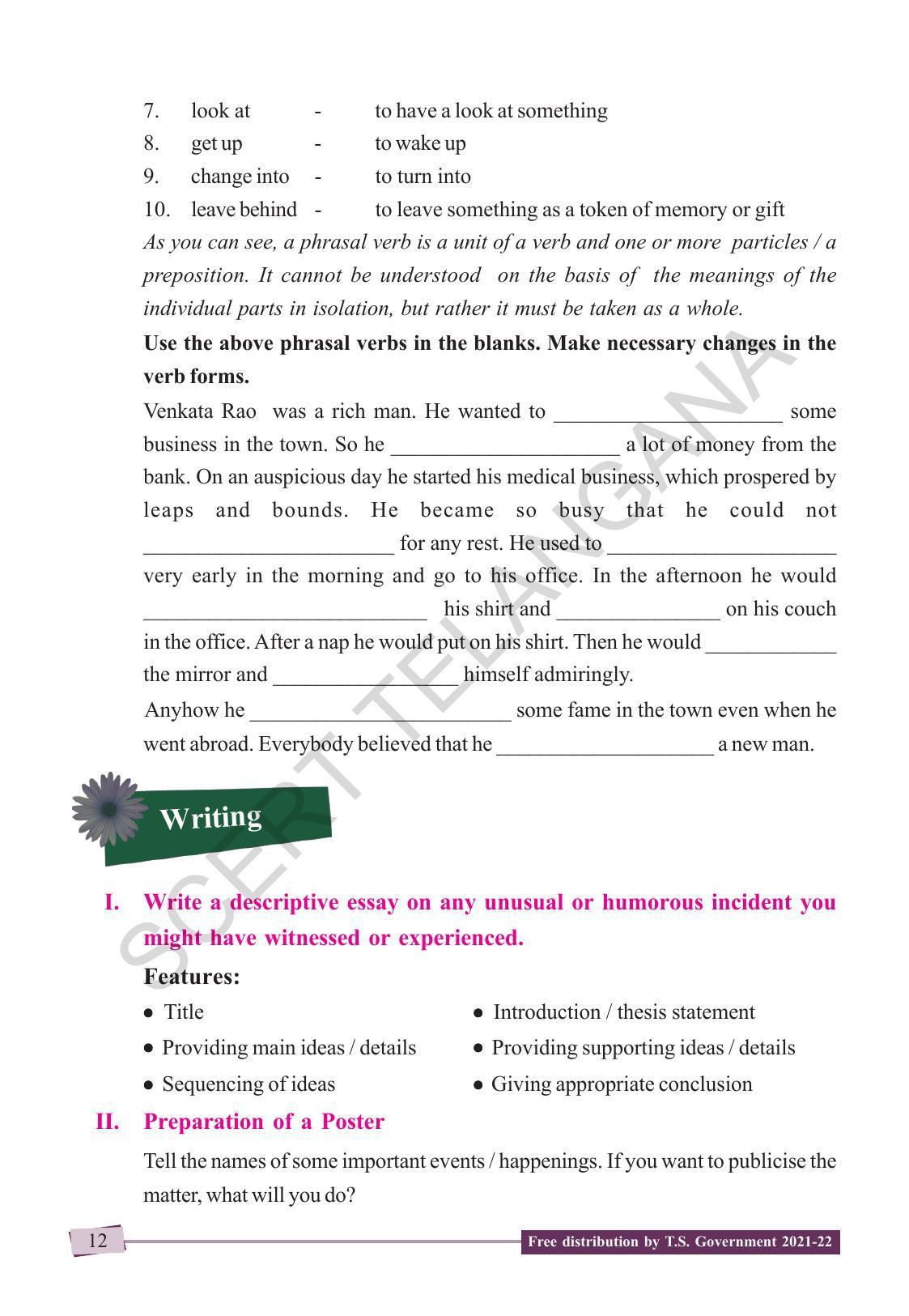 TS SCERT Class 9 English (English Medium) Text Book - Page 22