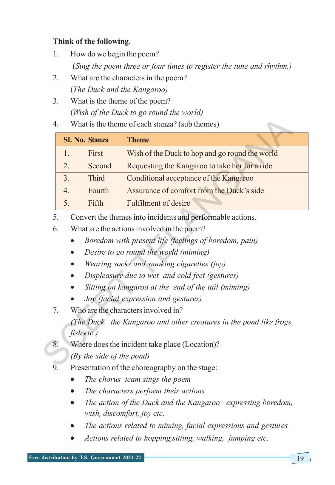 TS SCERT Class 9 English (English Medium) Text Book - Page 29