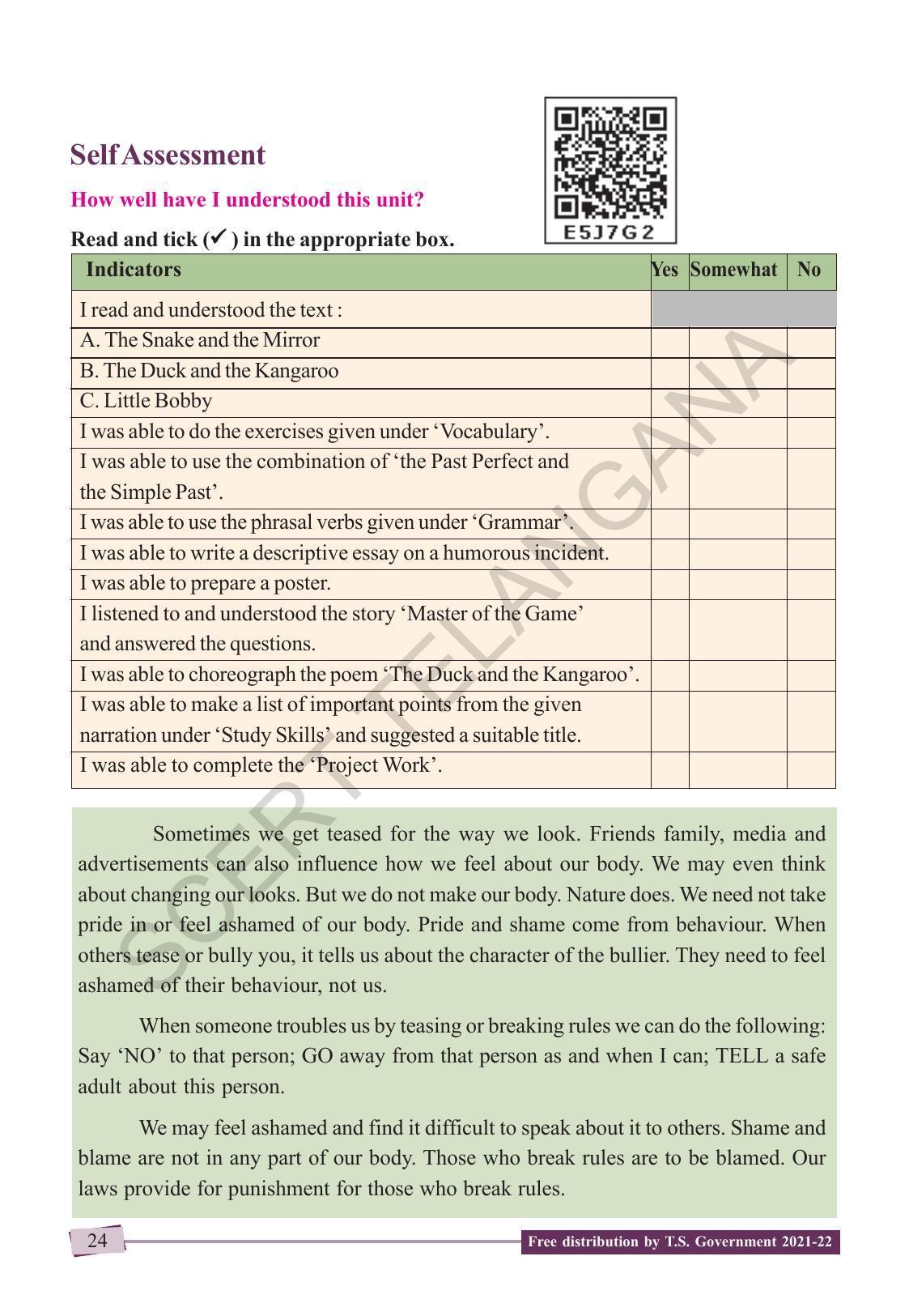 TS SCERT Class 9 English (English Medium) Text Book - Page 34