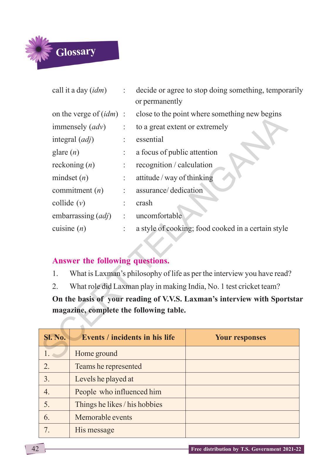 TS SCERT Class 9 English (English Medium) Text Book - Page 52