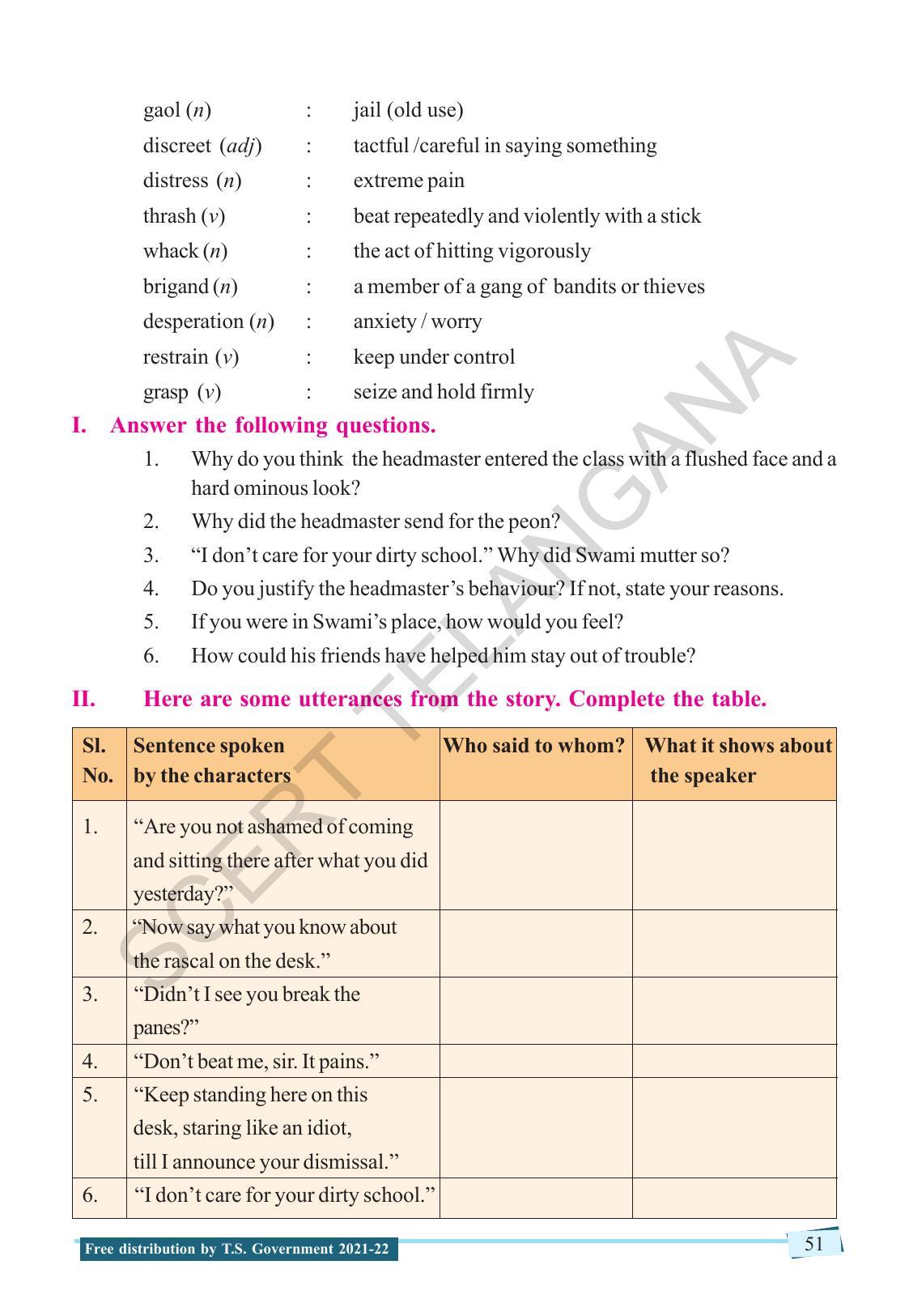TS SCERT Class 9 English (English Medium) Text Book - Page 61