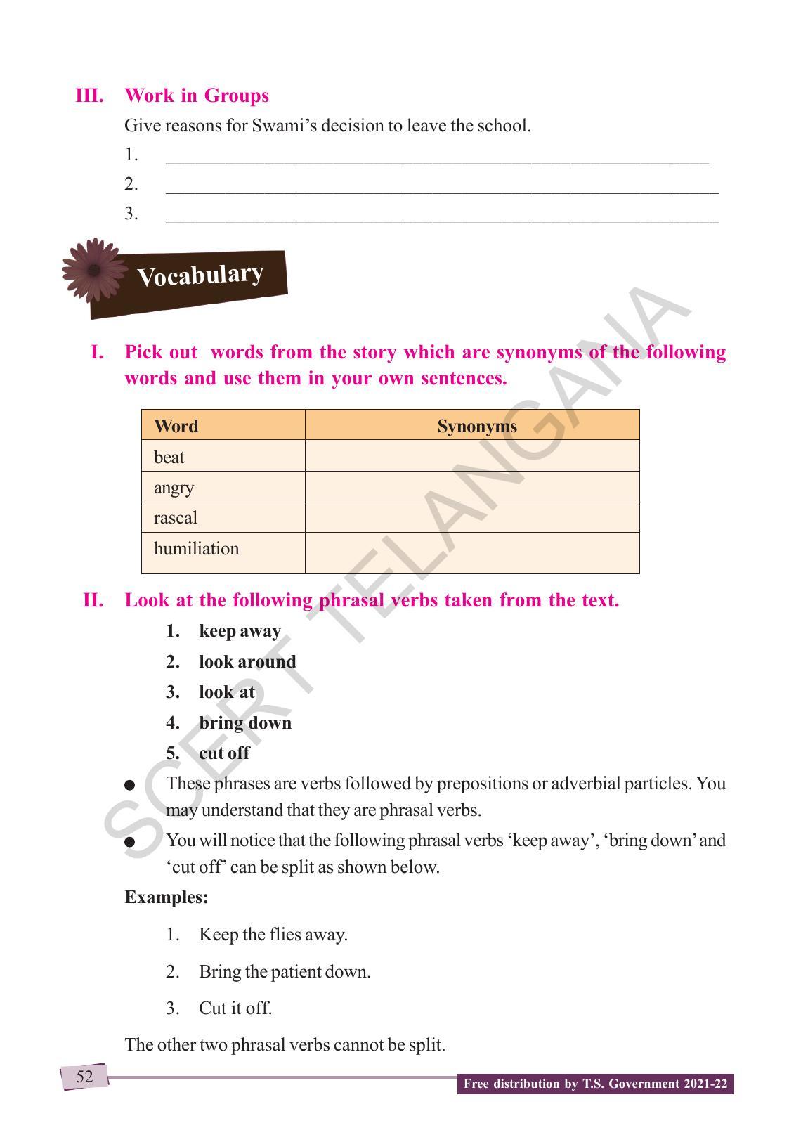 TS SCERT Class 9 English (English Medium) Text Book - Page 62